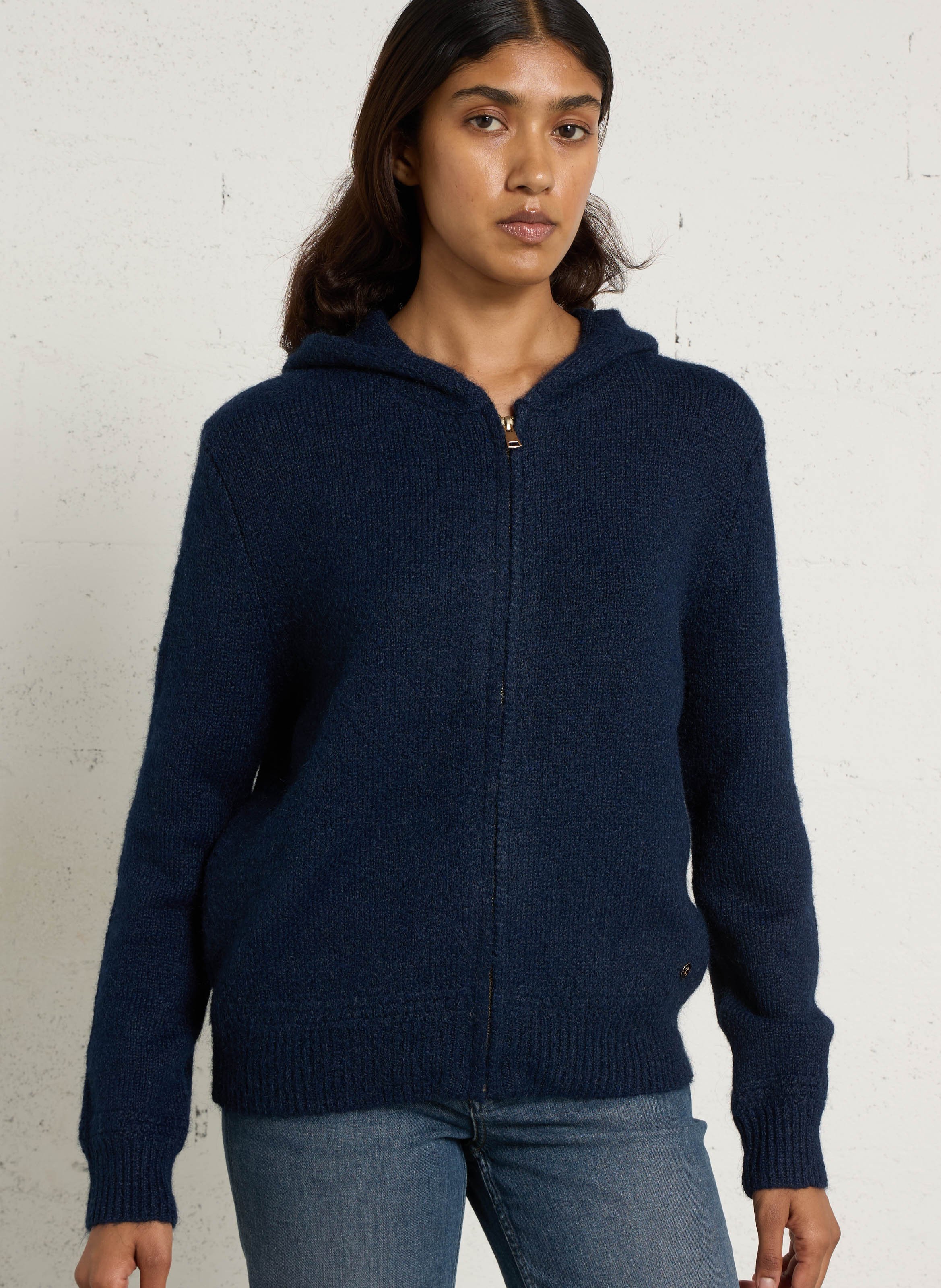 Hooded cardigan LA PETITE ETOILE Blue