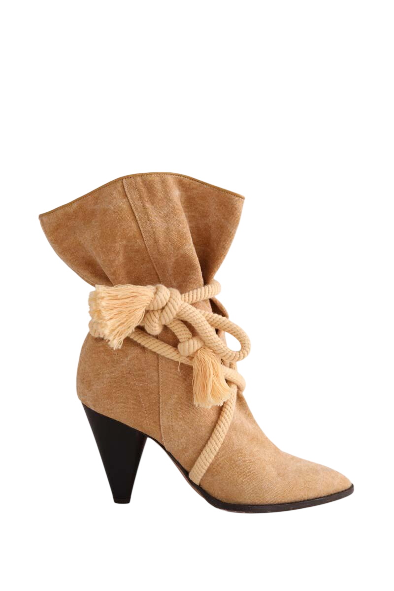 Lace-up ankle boots ISABEL MARANT - Seconde Main Yellow