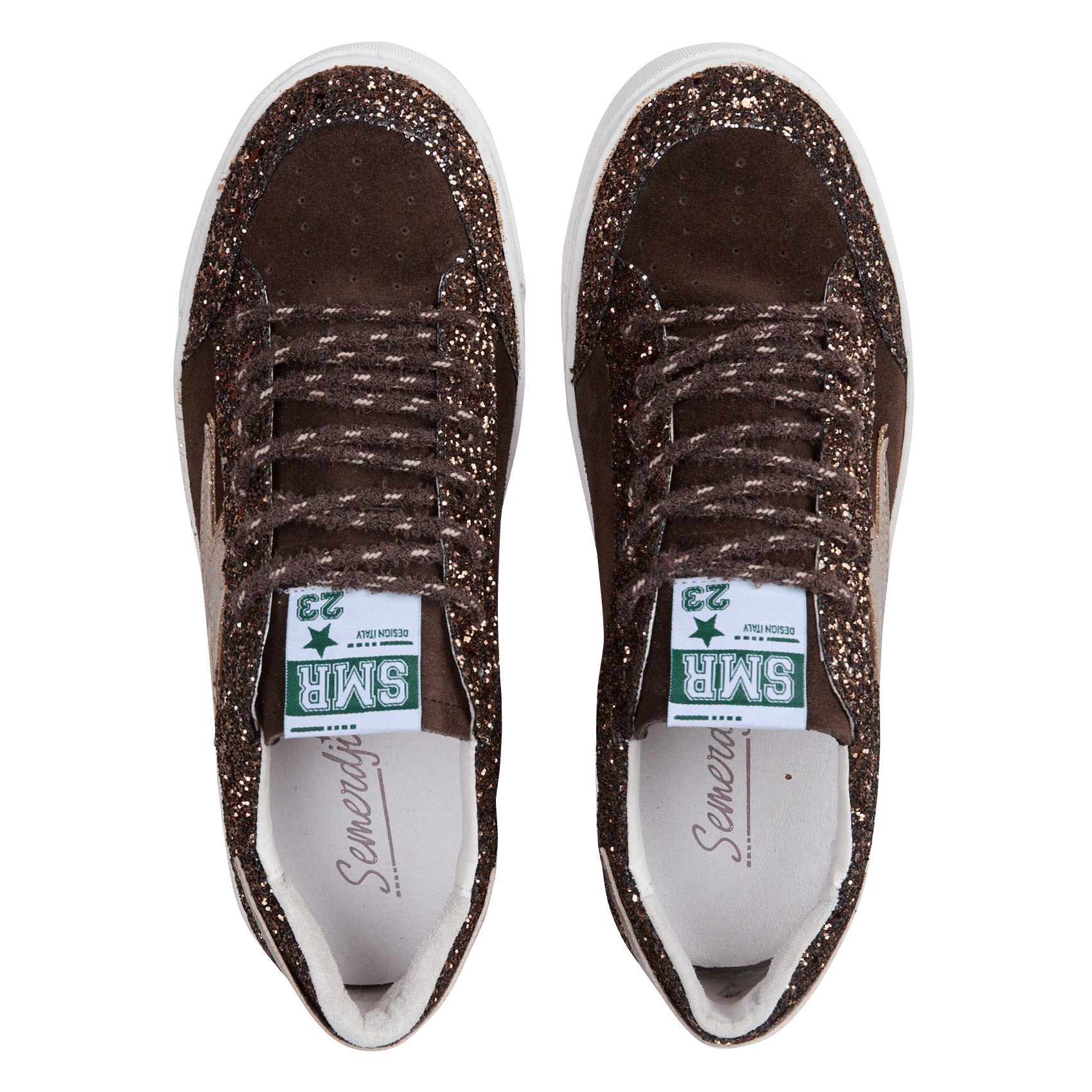 Lage sneakers met pailletten SEMERDJIAN - SMR Bruin
