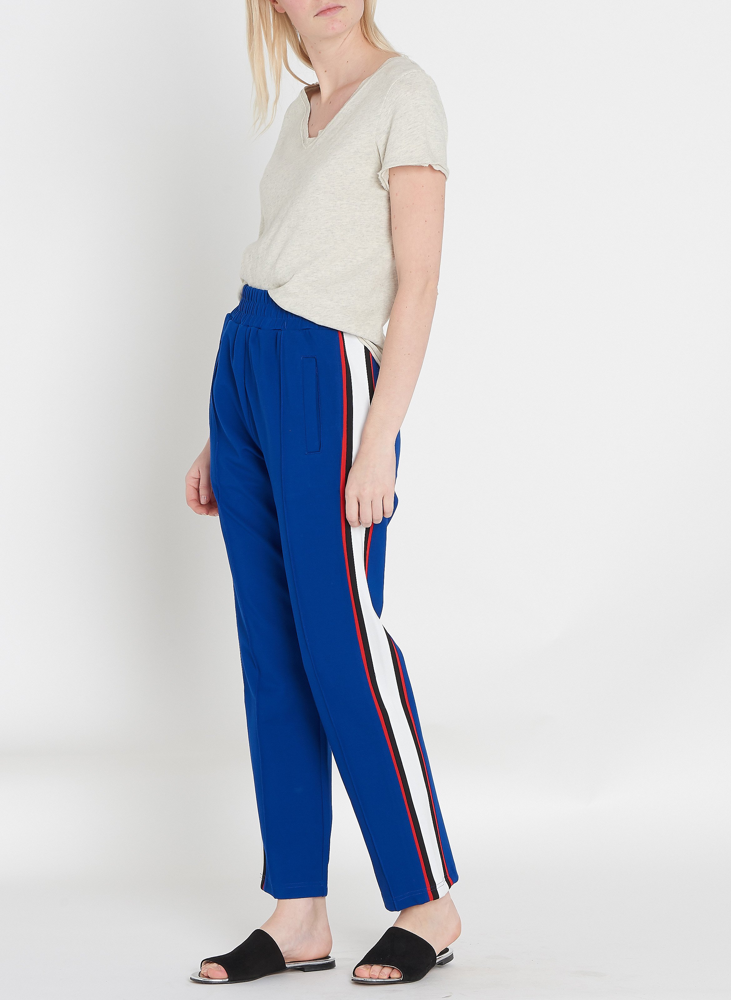 Baumwoll-T-Shirt mit V-Ausschnitt Grau