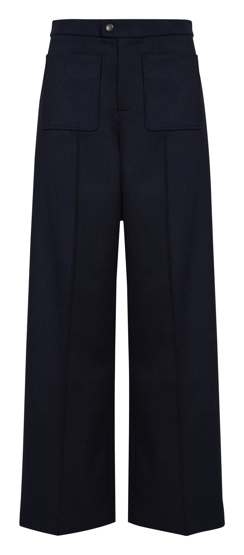 Pantalon droit en laine mélangée SOEUR Noir