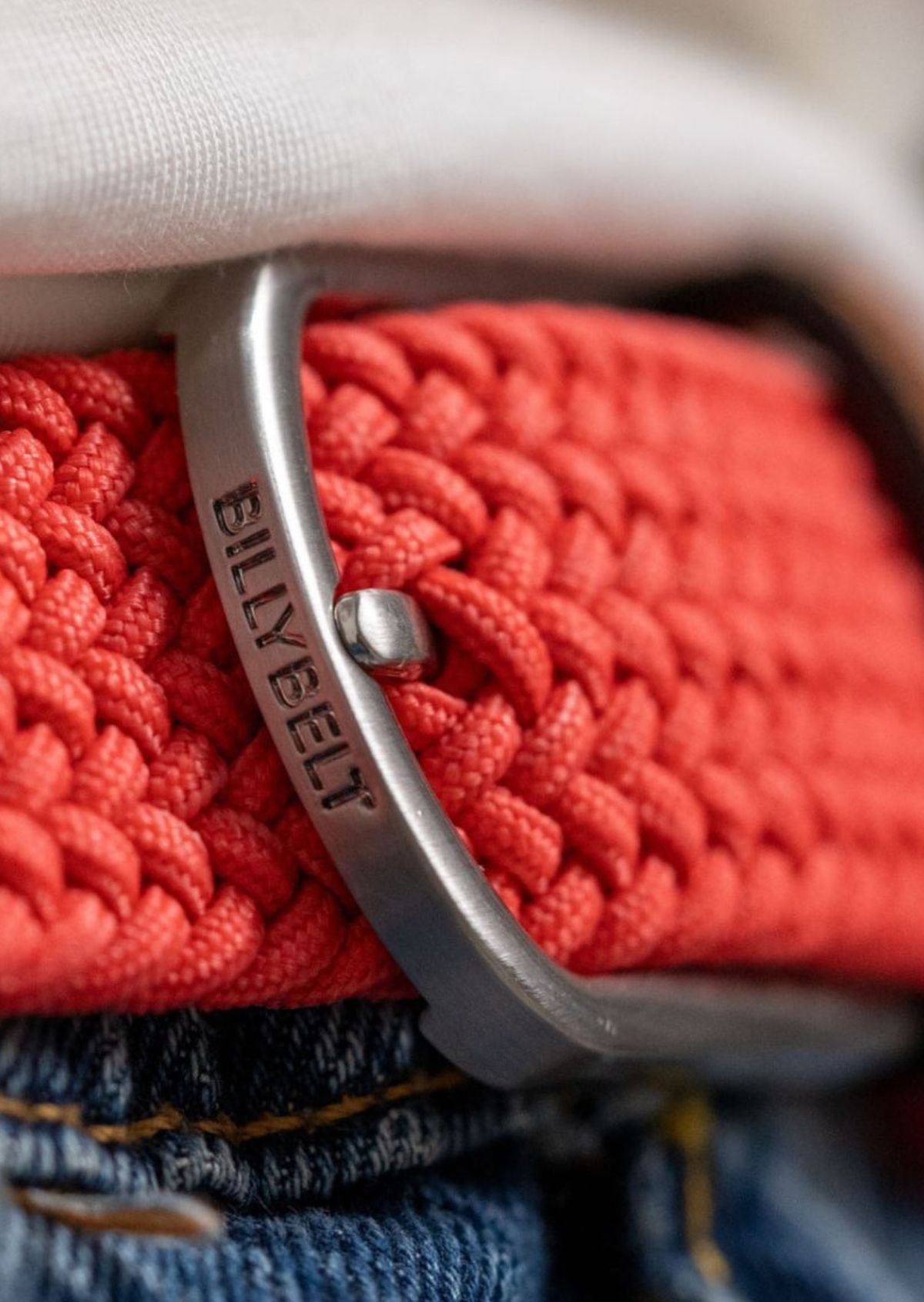 Solid Elastic Braided Belt BILLYBELT Orange