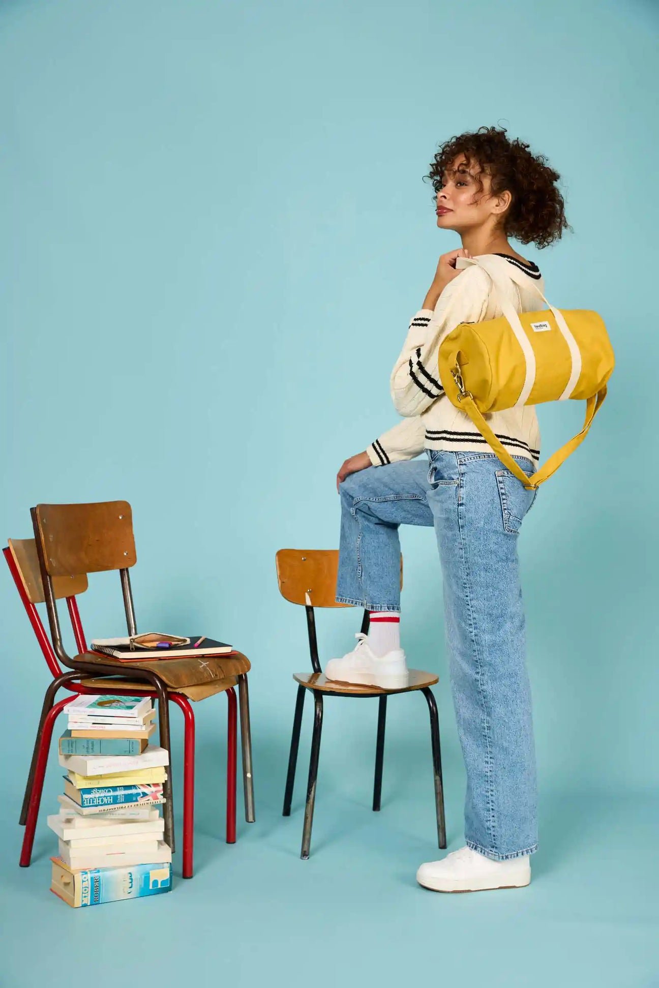 Cotton weekend bag HINDBAG Yellow