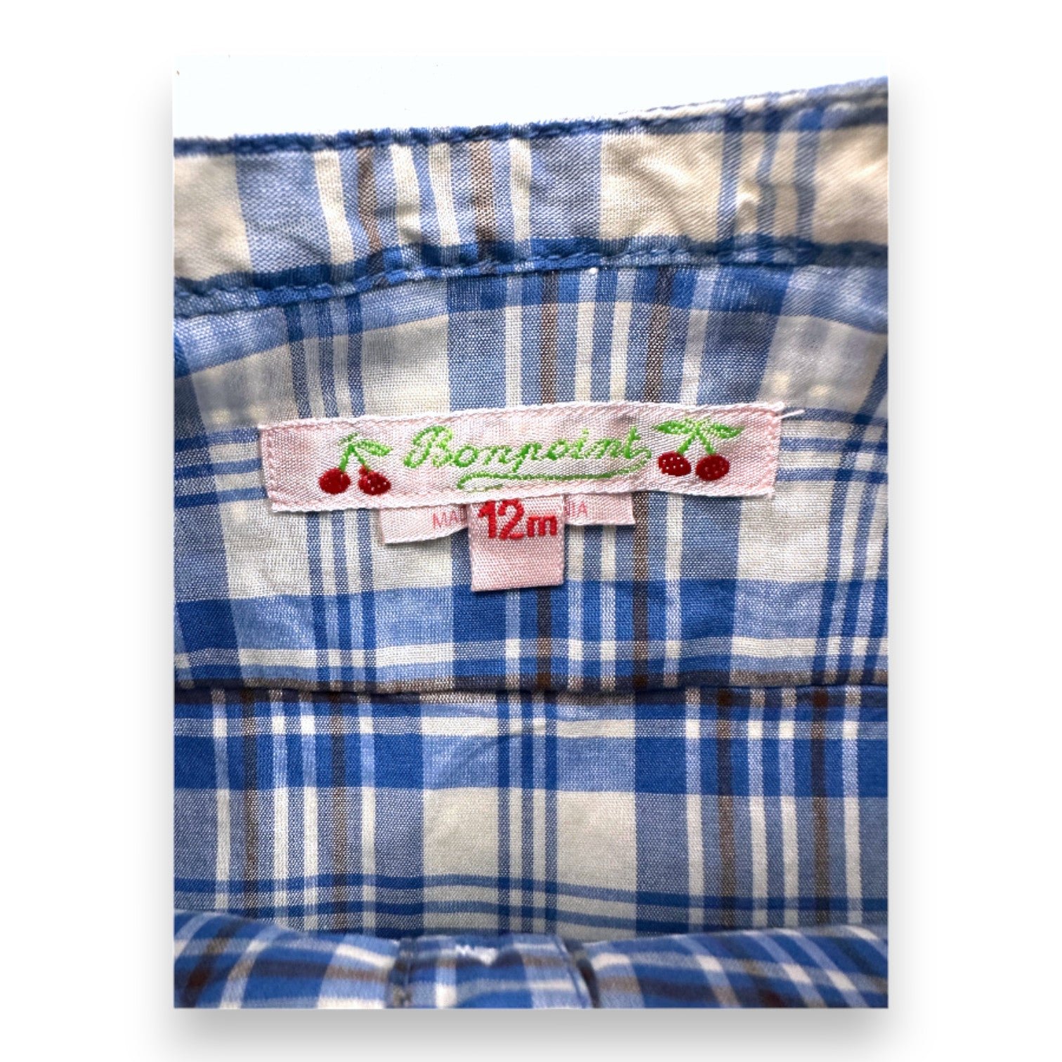 Blue baby shirt - 12 months BONPOINT - Seconde Main Blue