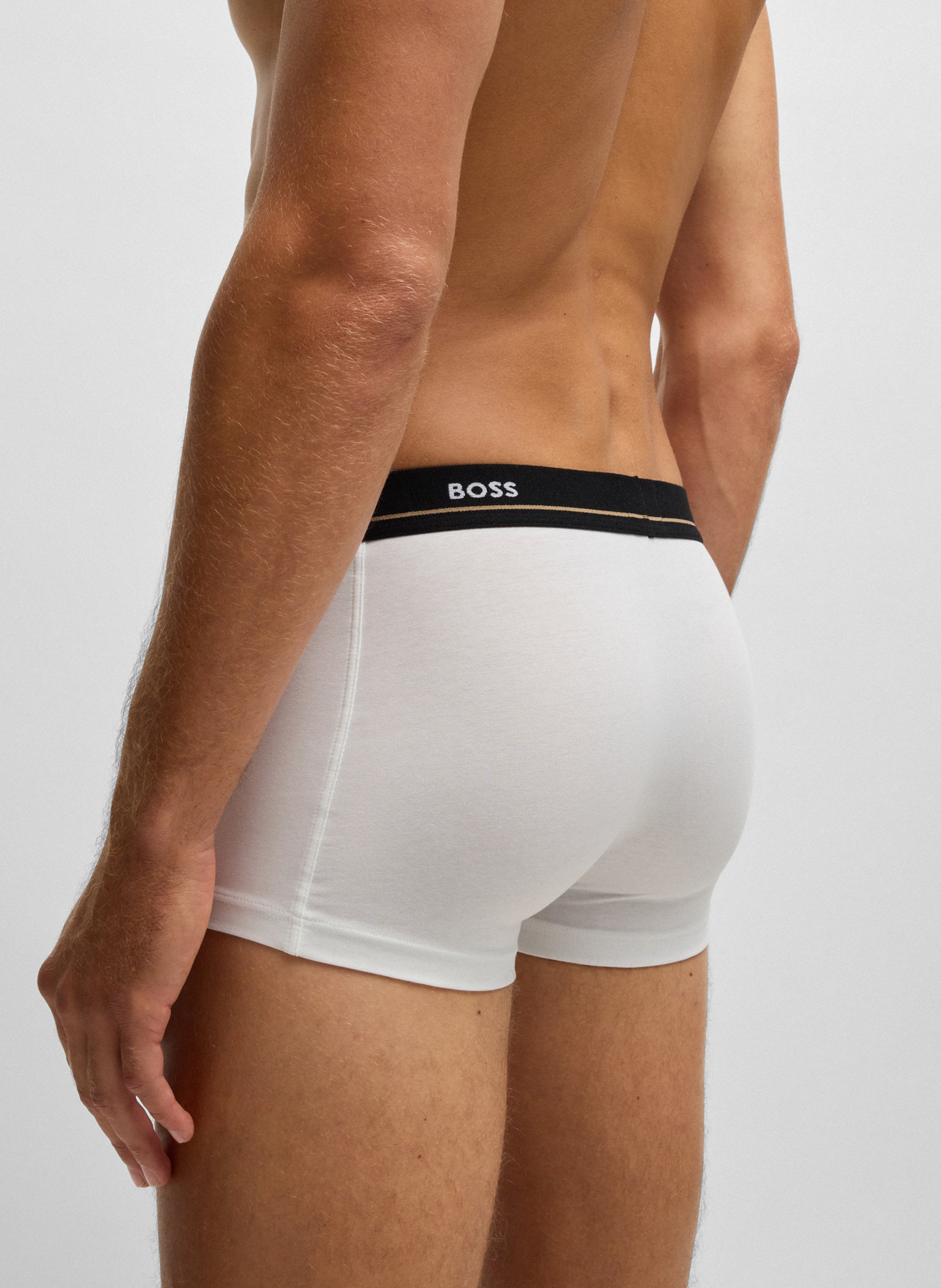 Pack of 5 cotton-blend trunks BOSS Blue