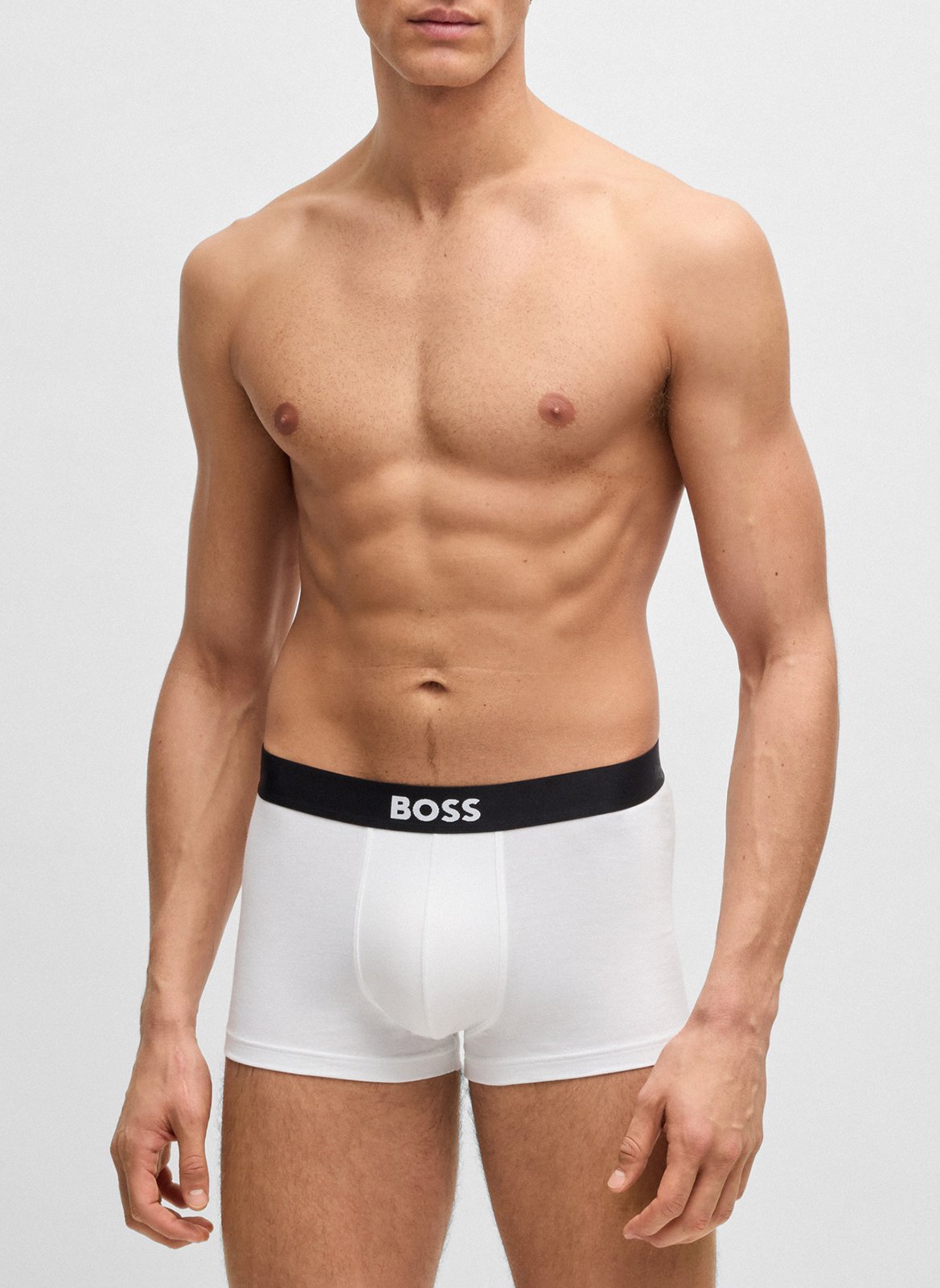 Pack of mixed cotton boxer shorts BOSS White