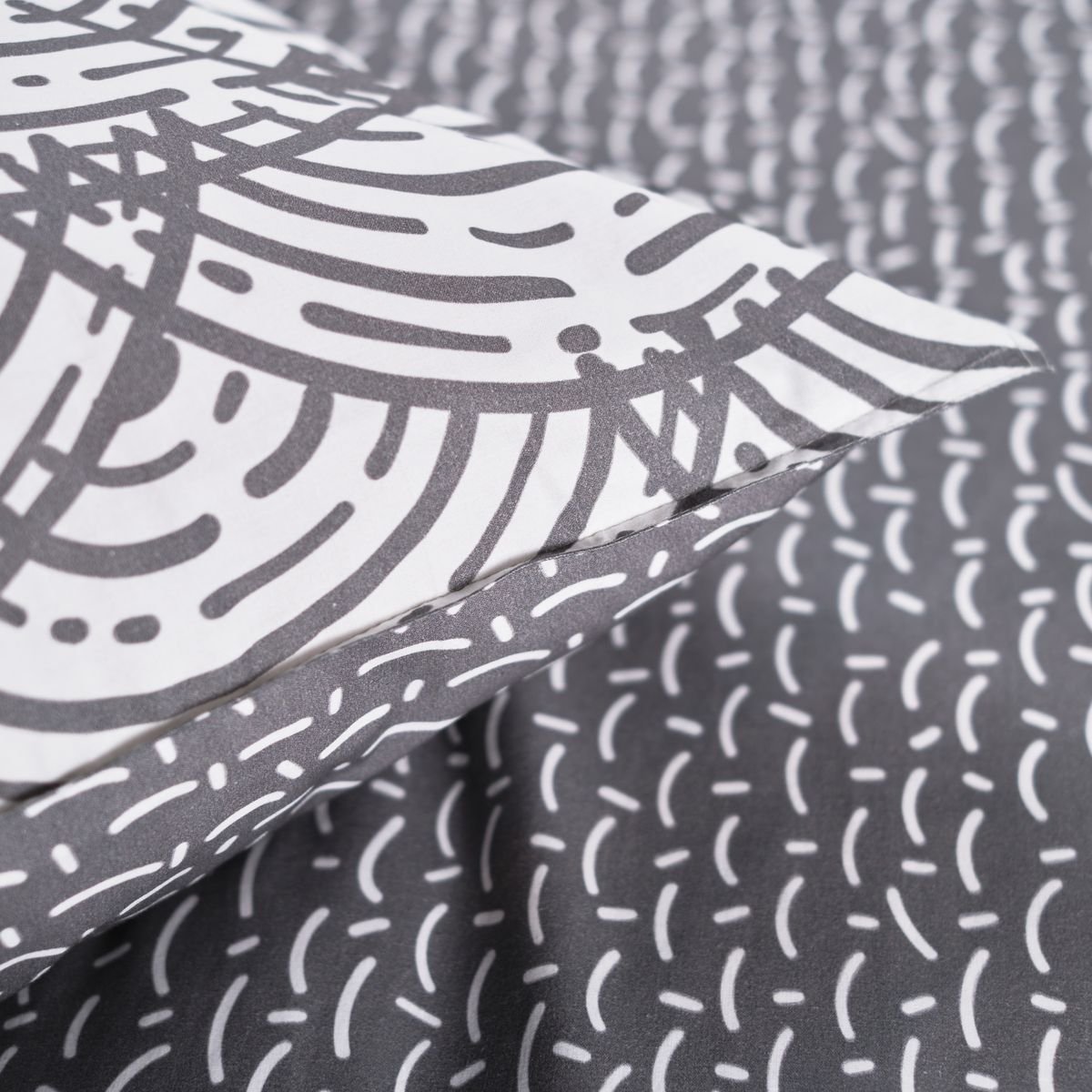 Printed cotton bed set TODAY LINGE DE MAISON White