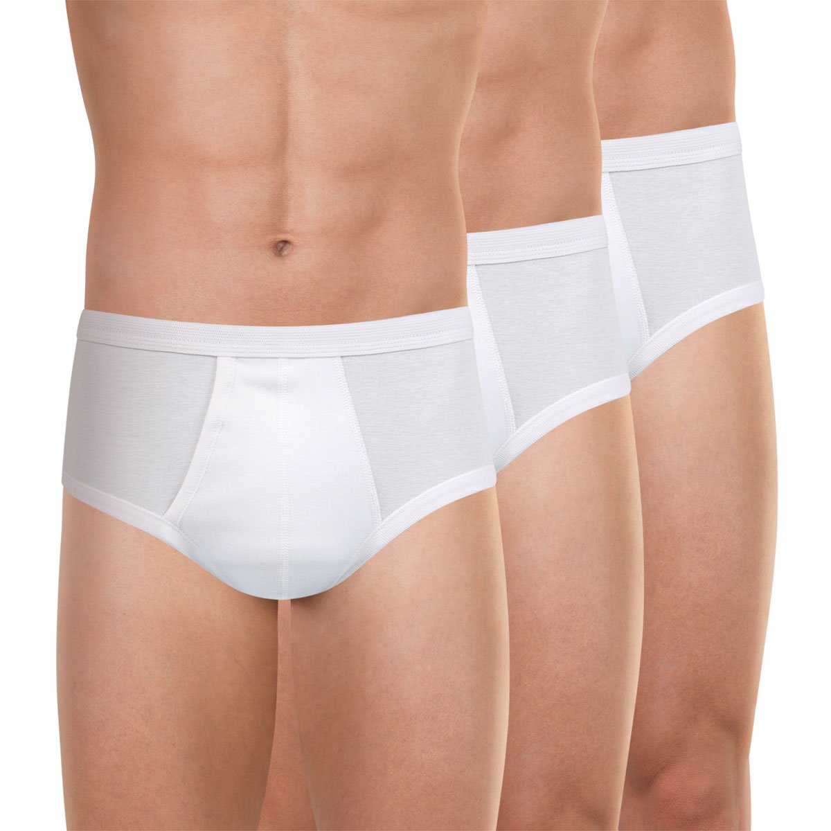 Les Classiques open pack of 3 high-rise briefs EMINENCE White