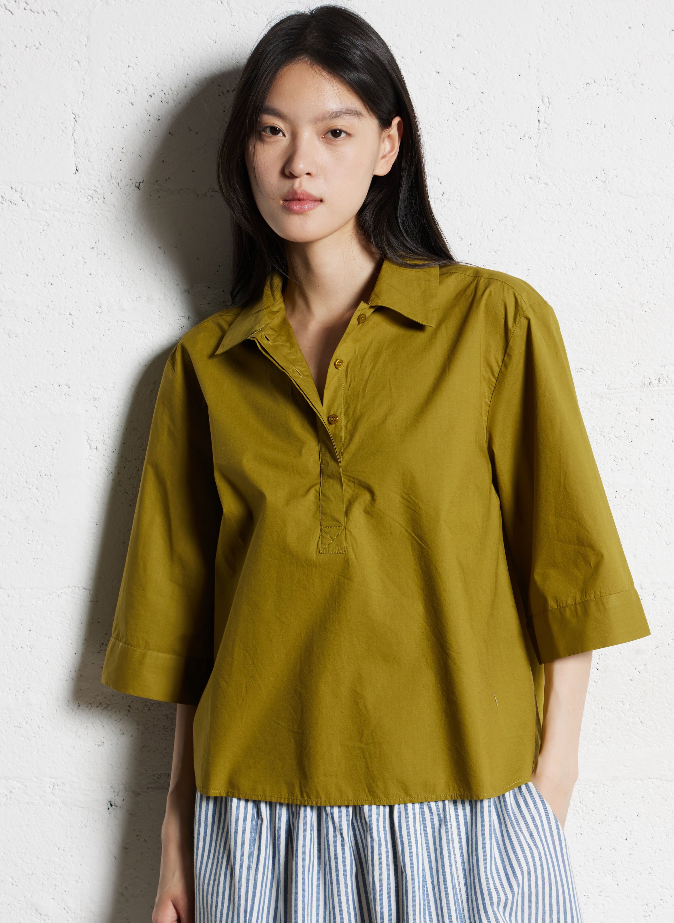 A-lijn blouse met korte mouwen BELLEPIECE Groen