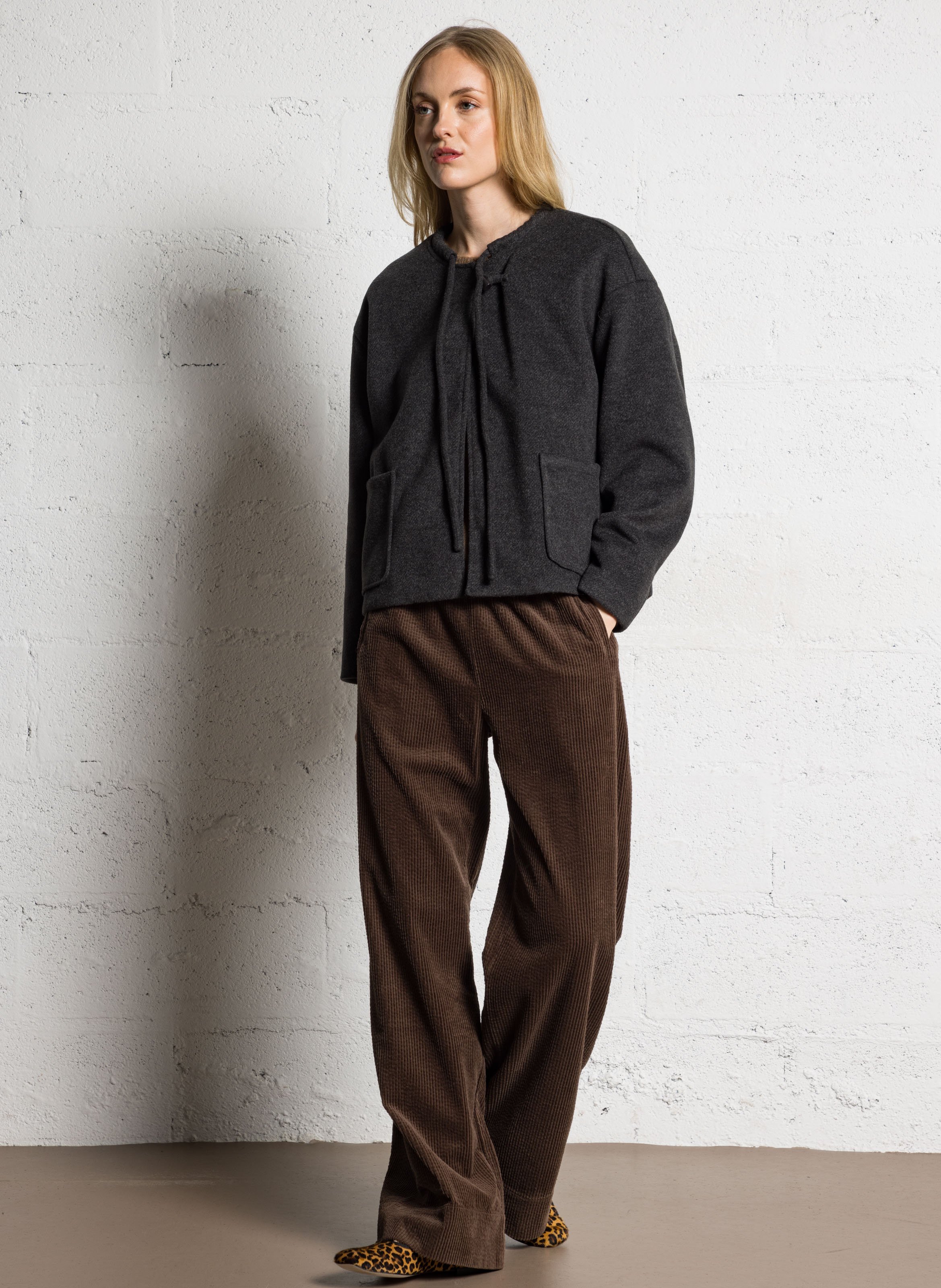 Veste oversize col rond JC SOPHIE Noir