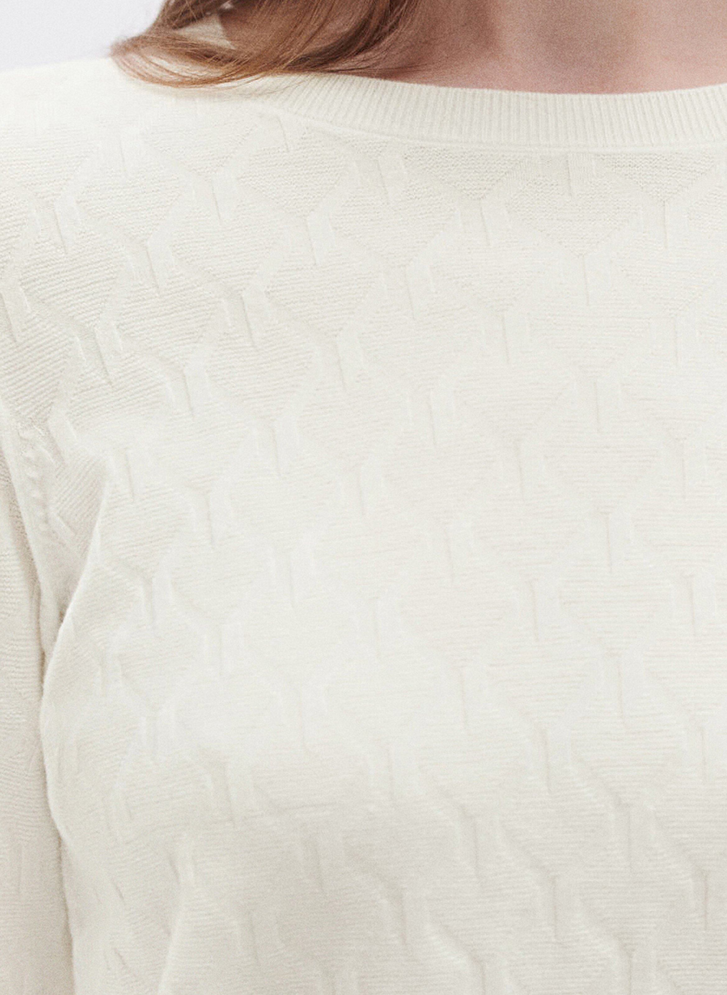 Pull col rond CAROLL Beige