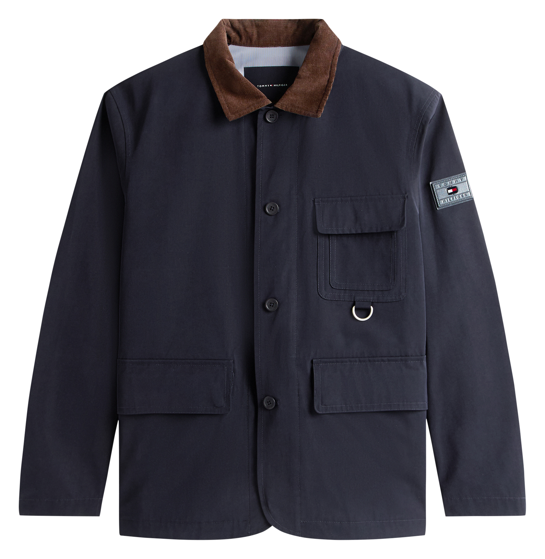 Gerade geschnittene Jacke mit klassischem Kragen TOMMY HILFIGER Blau