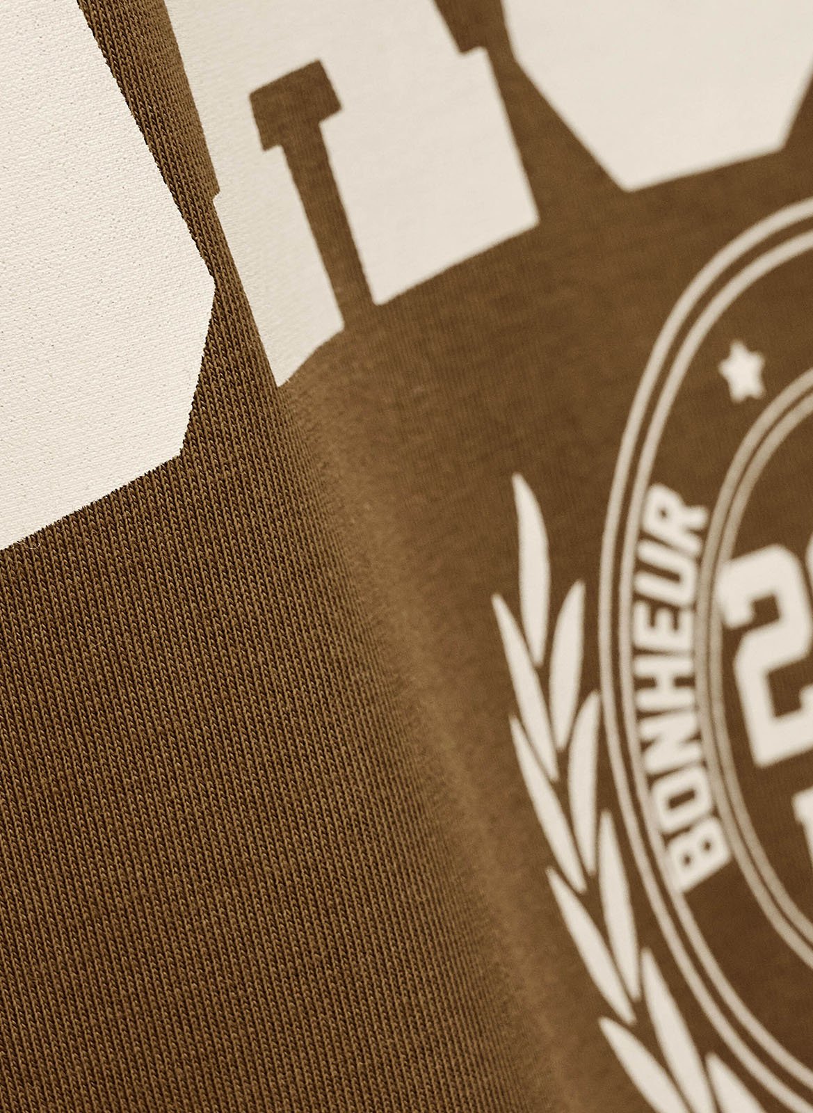 Recht, katoenen T-shirt met ronde hals en zeefdruk BA&SH Bruin