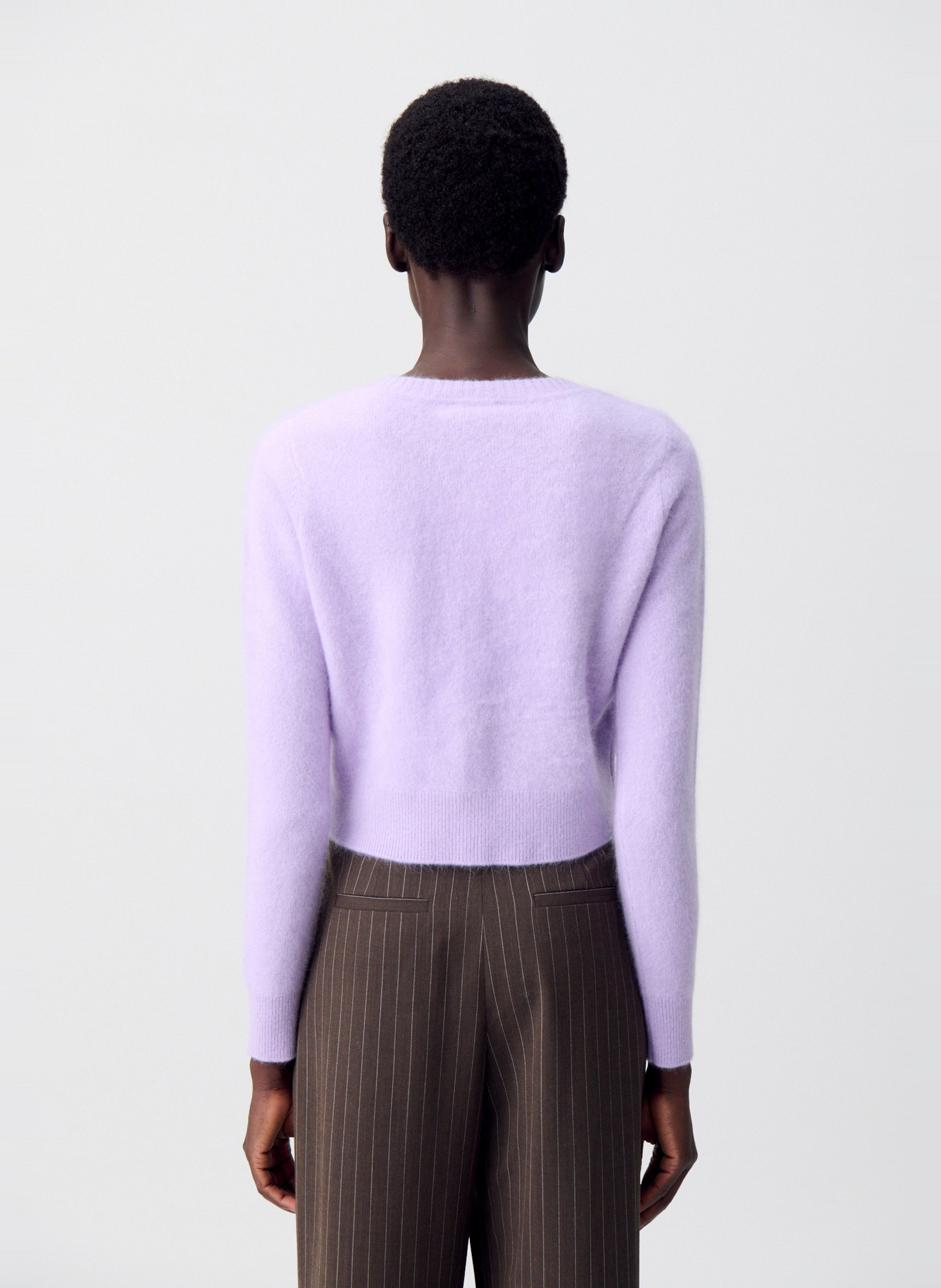 Gilet ocl rond en laine mélangée CLAUDIE PIERLOT Violet