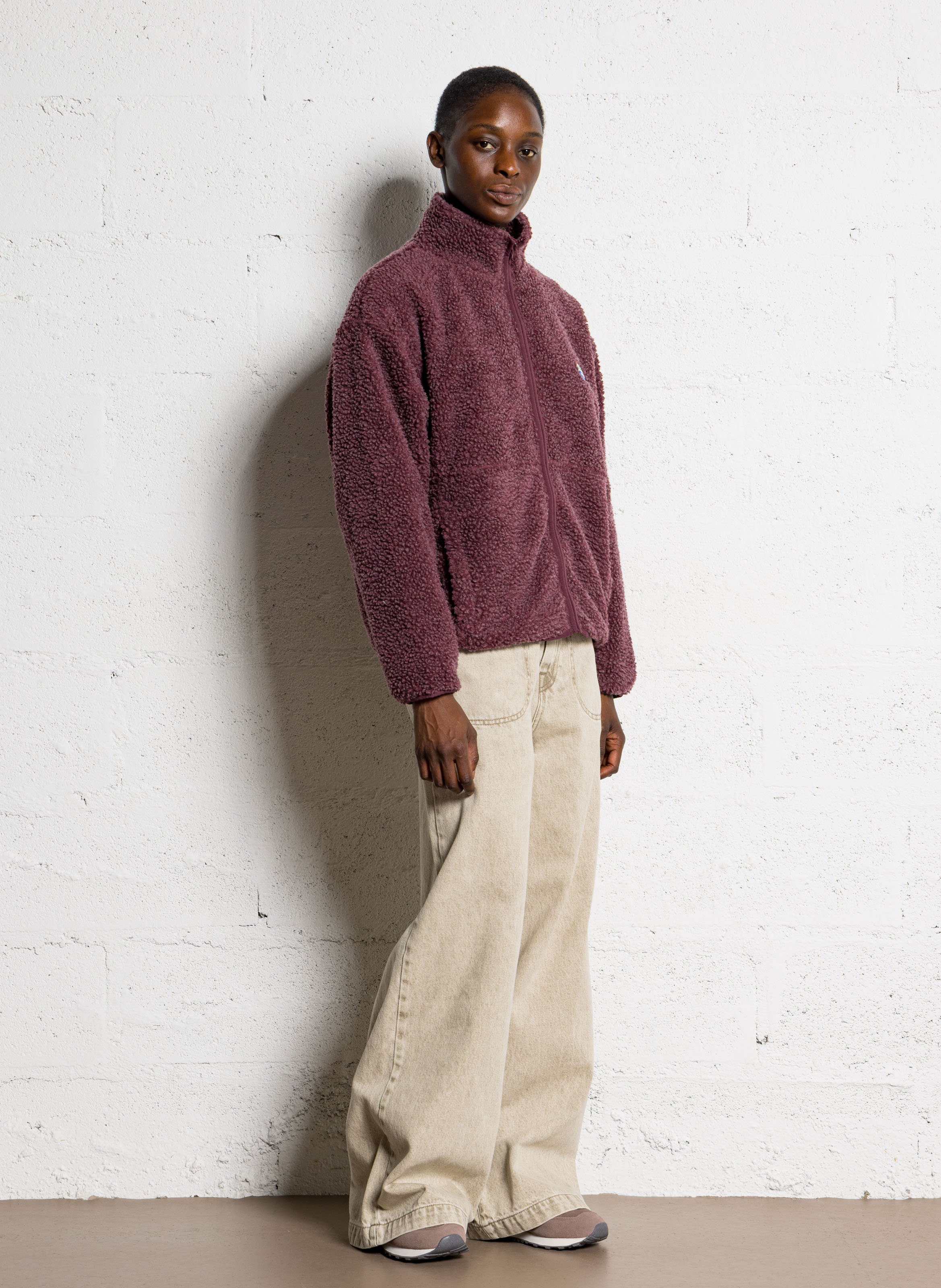 Fleecejacke mit Reißverschluss AMERICAN VINTAGE Rot