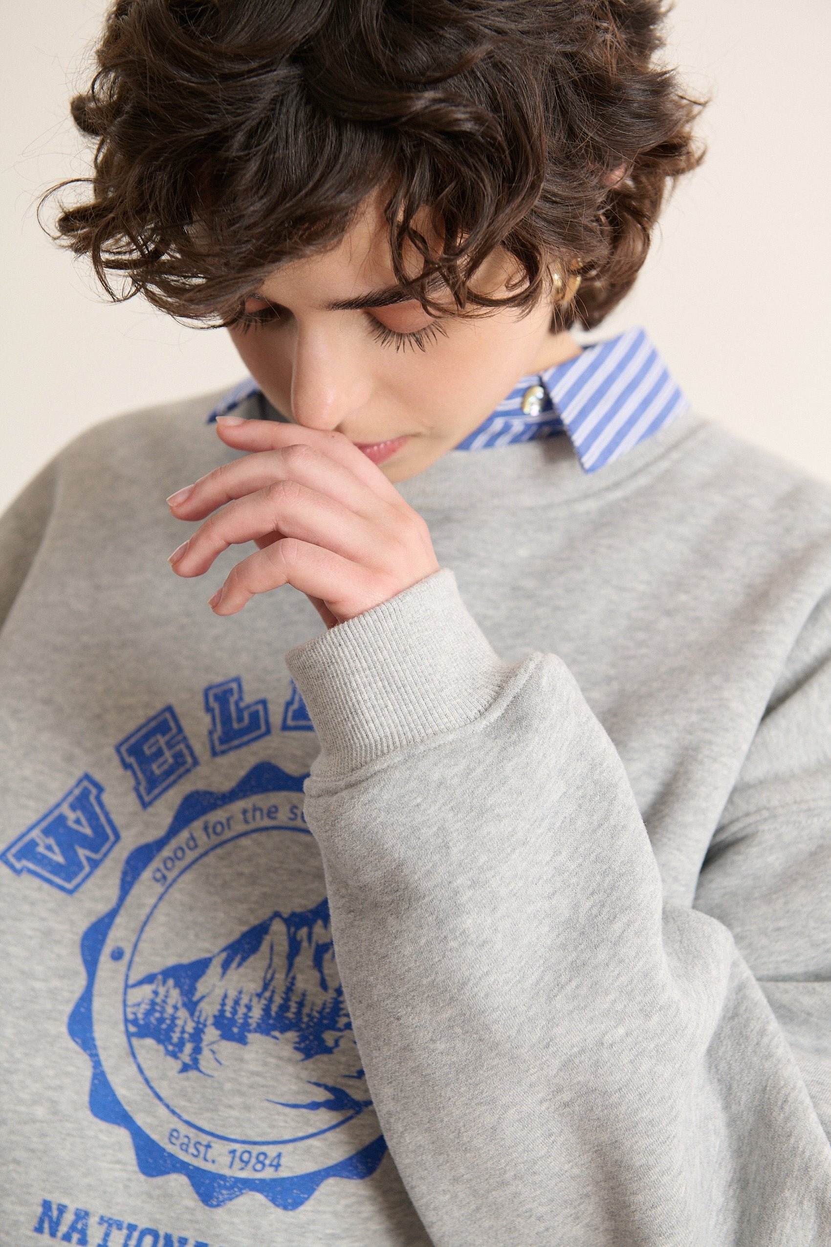 Printed fleece sweatshirt GARANCE PARIS Grey