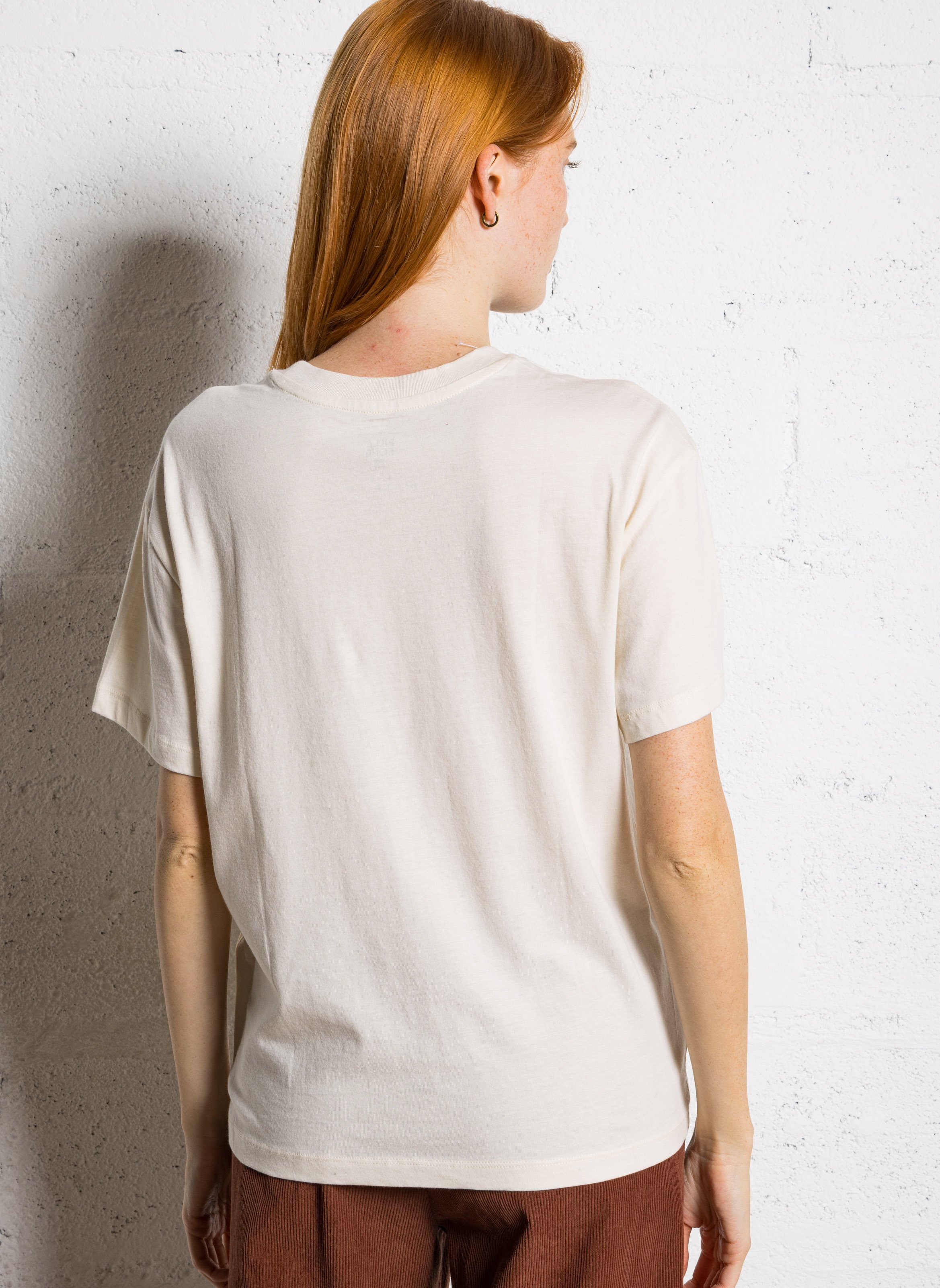 Tee-shirt col rond en coton BILLABONG Beige