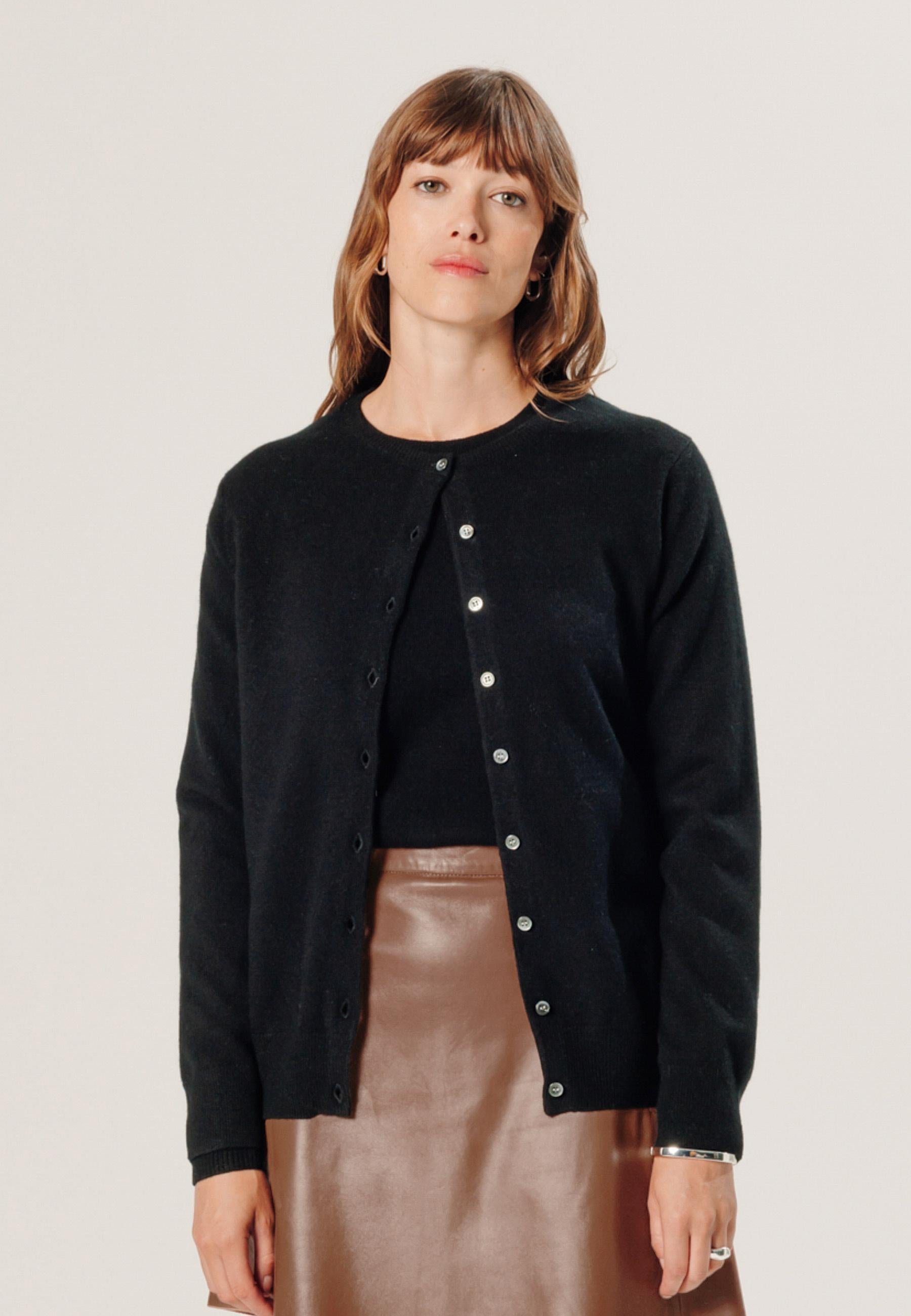 Cashmere bow cardigan RODIER Black