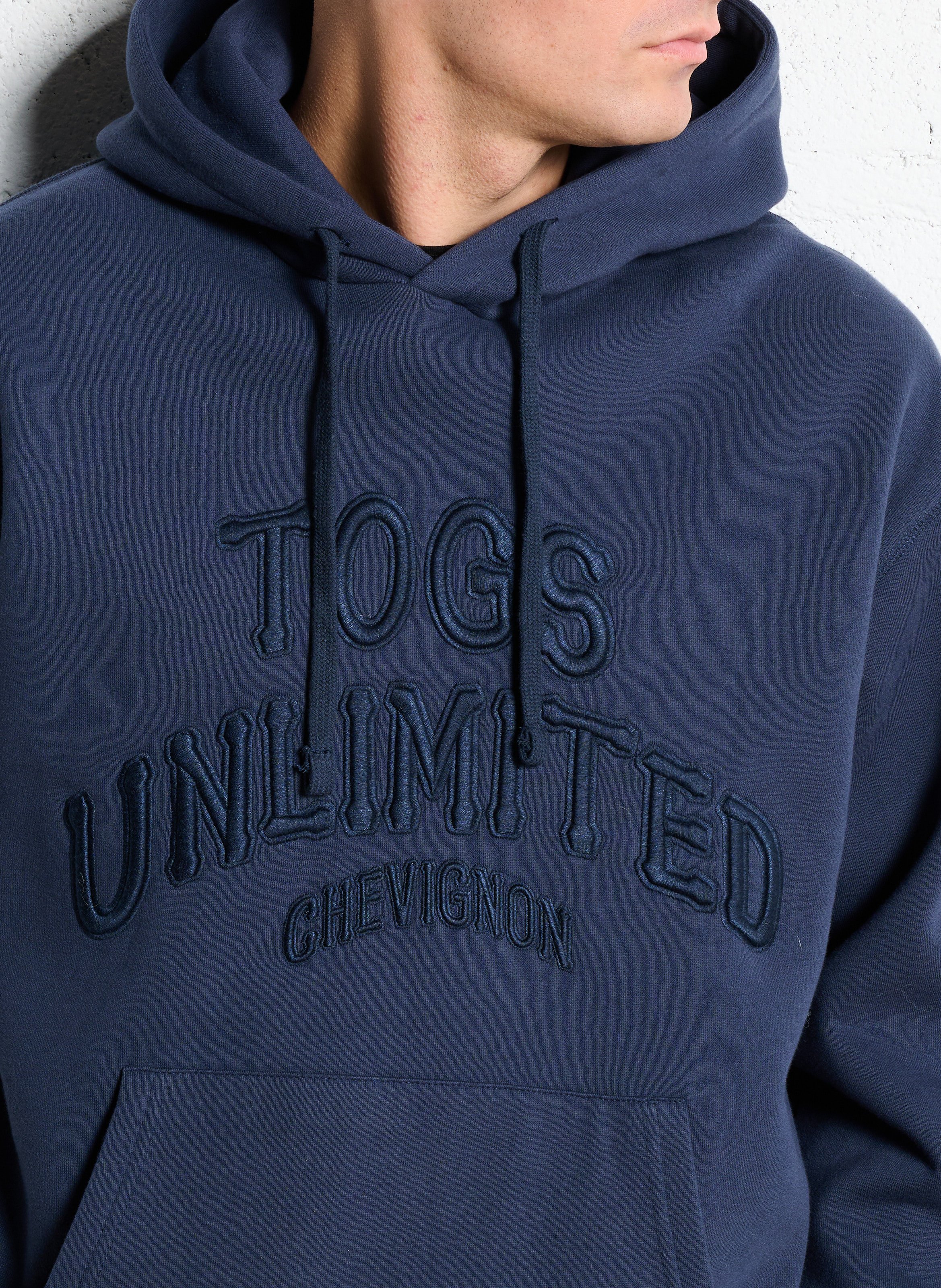 Sweat à capuche en coton mélangé CHEVIGNON Bleu