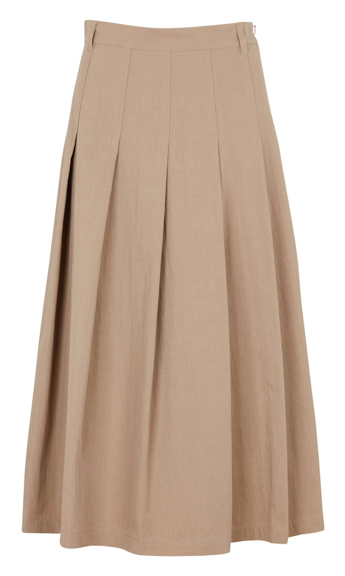 Plissierter Midi-Rock aus Baumwollmischung MAX MARA WEEK END Braun