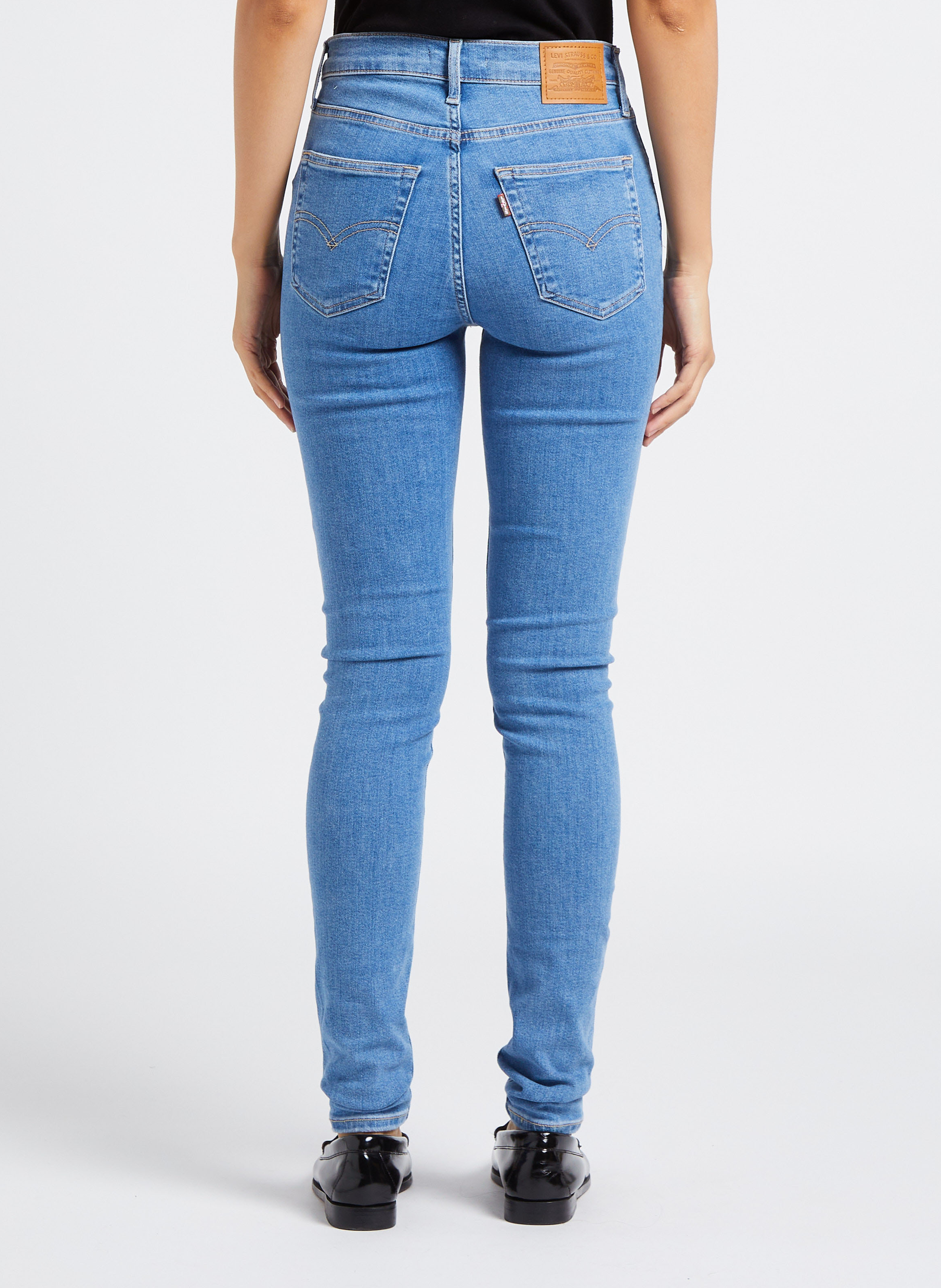 Skinny jeans van stretchkatoen met hoge taille LEVI'S Jeans verschoten
