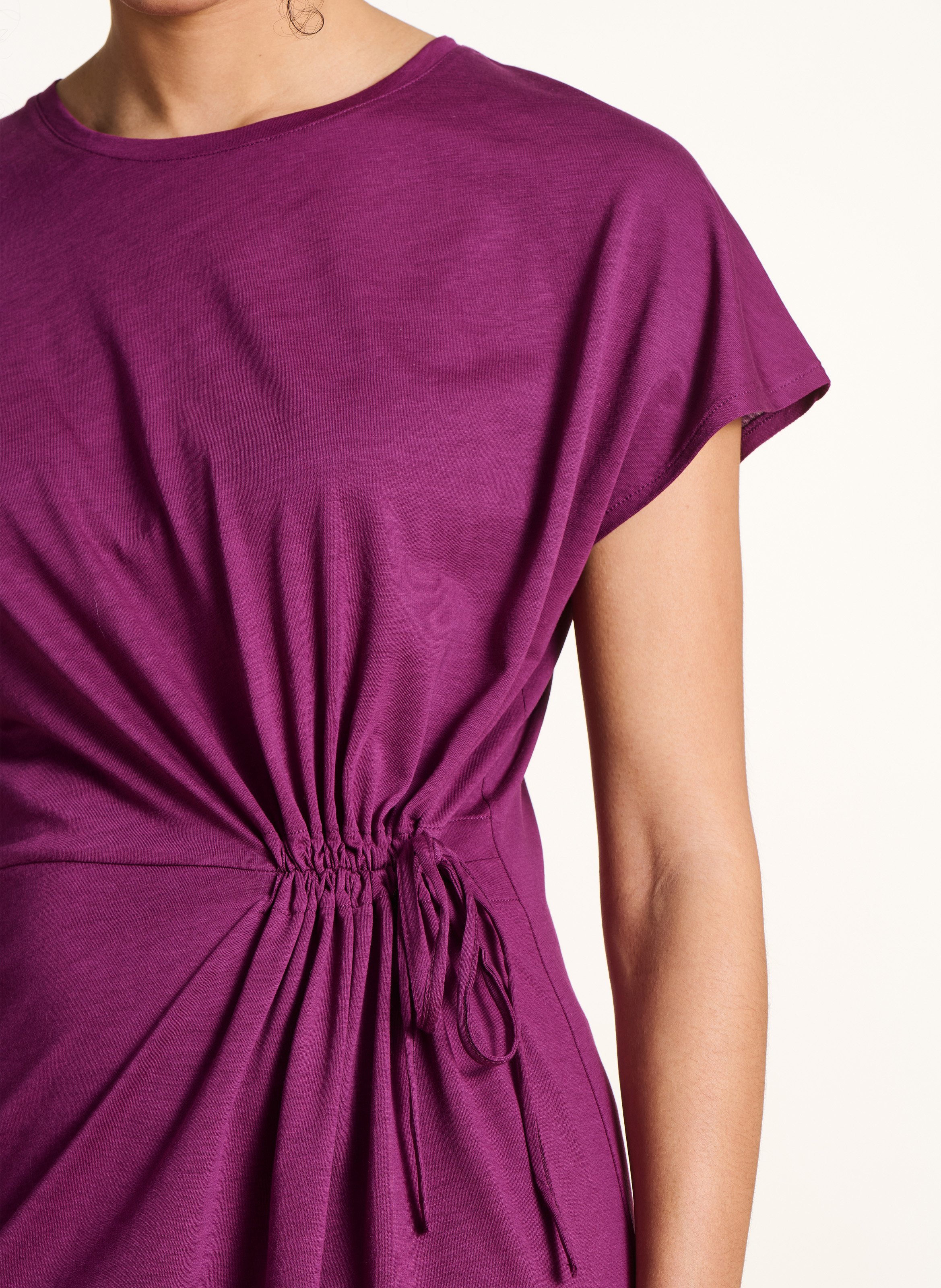 Robe tee-shirt col rond LA FEE MARABOUTEE Violet