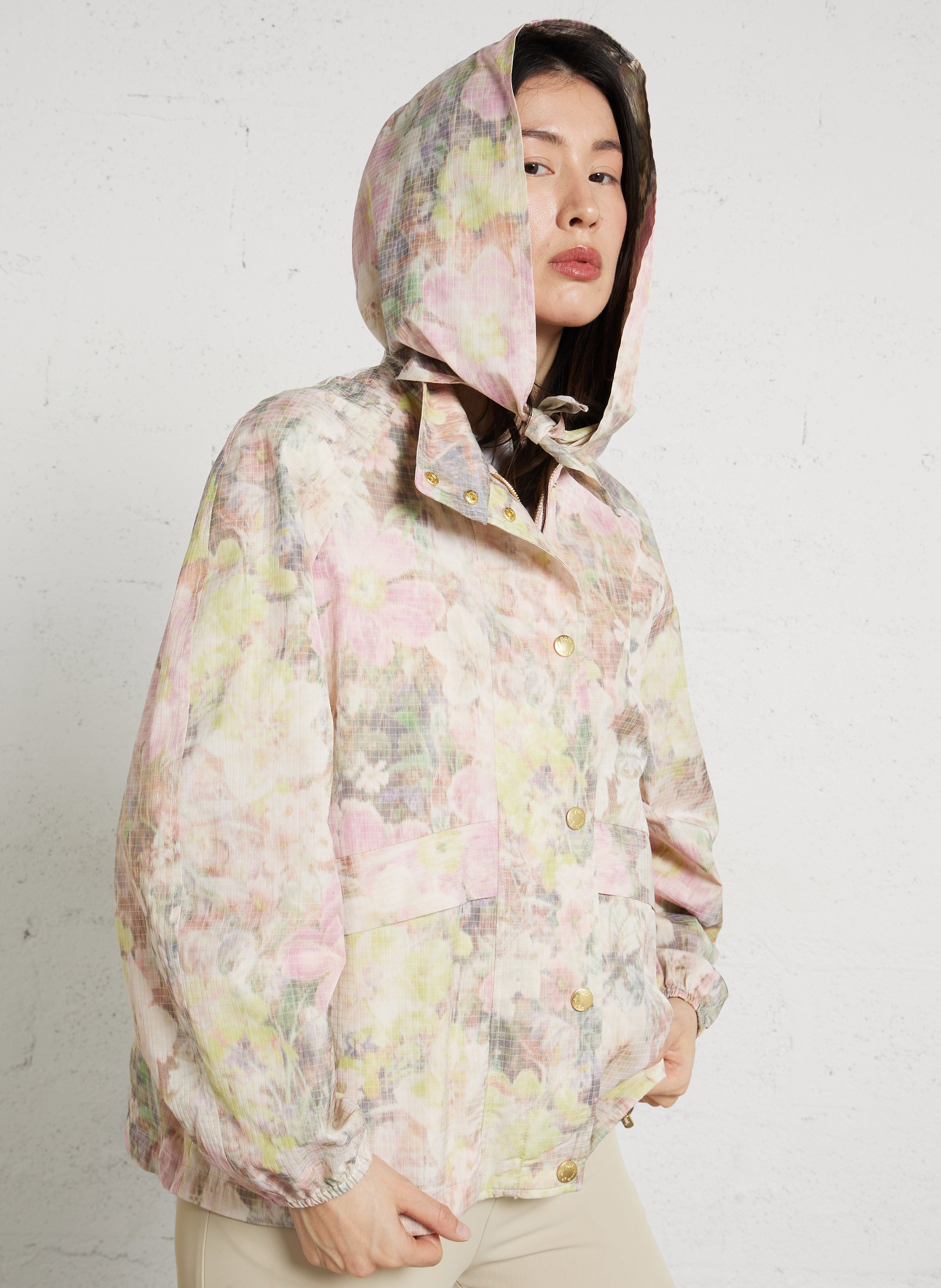 <p>Mit Kapuze bedruckte Jacke</p> DES PETITS HAUTS Mehrfarbig