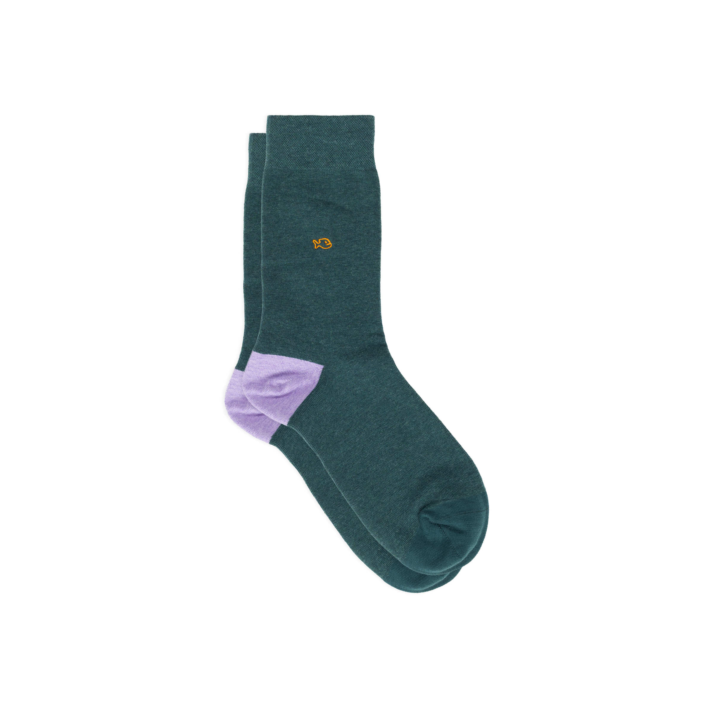 Combed cotton plain socks BILLYBELT Green