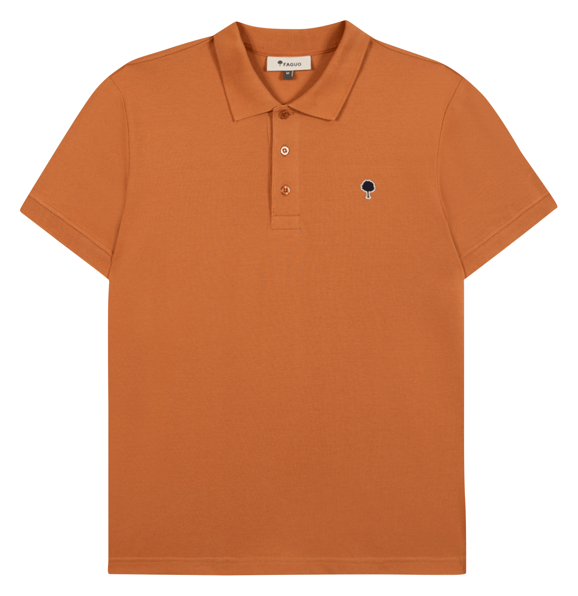 Polo mit geradem Schnitt aus bestickter Baumwolle FAGUO Rot