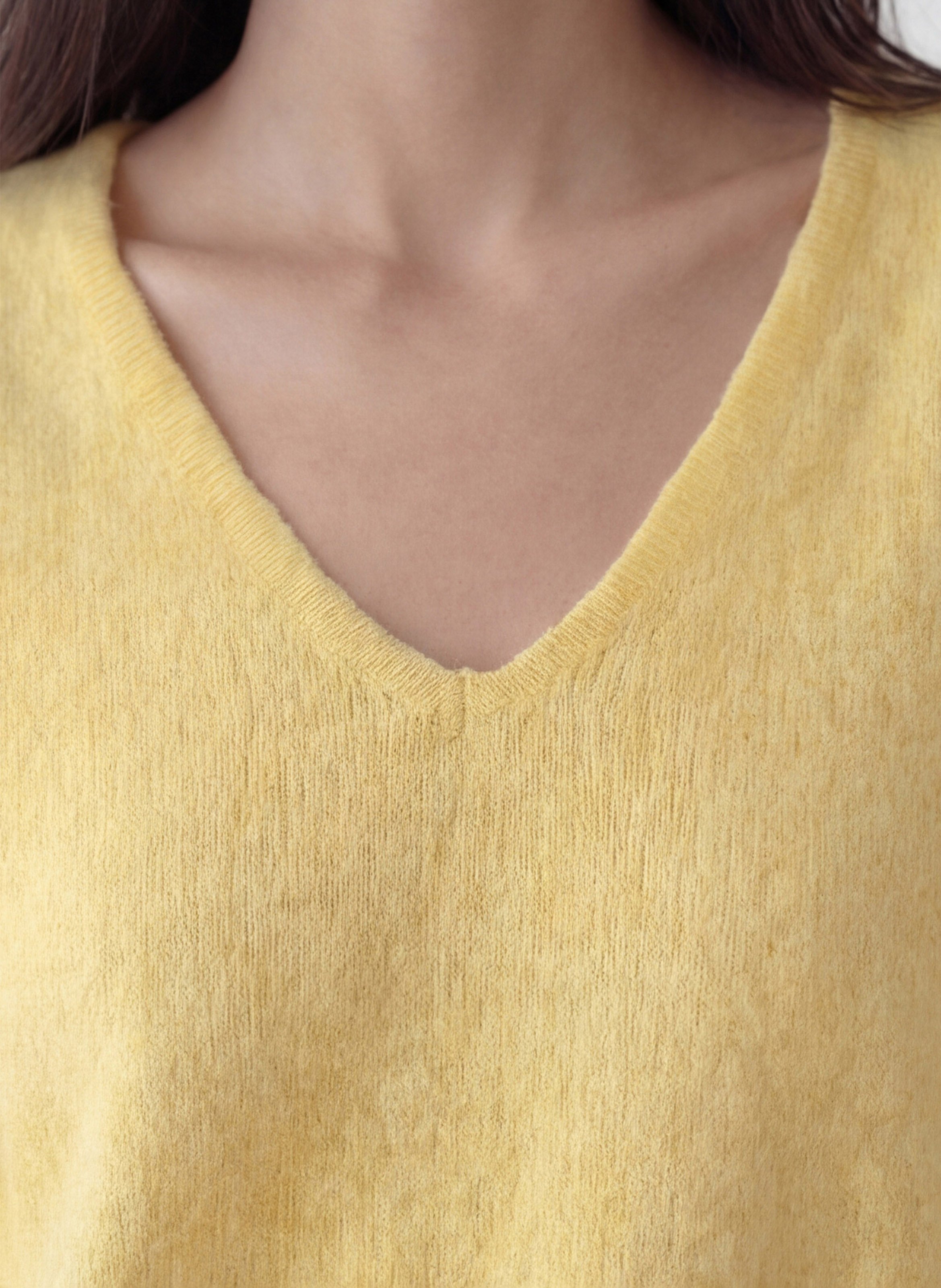 Pullover mit V-Ausschnitt KOOKAI Gelb