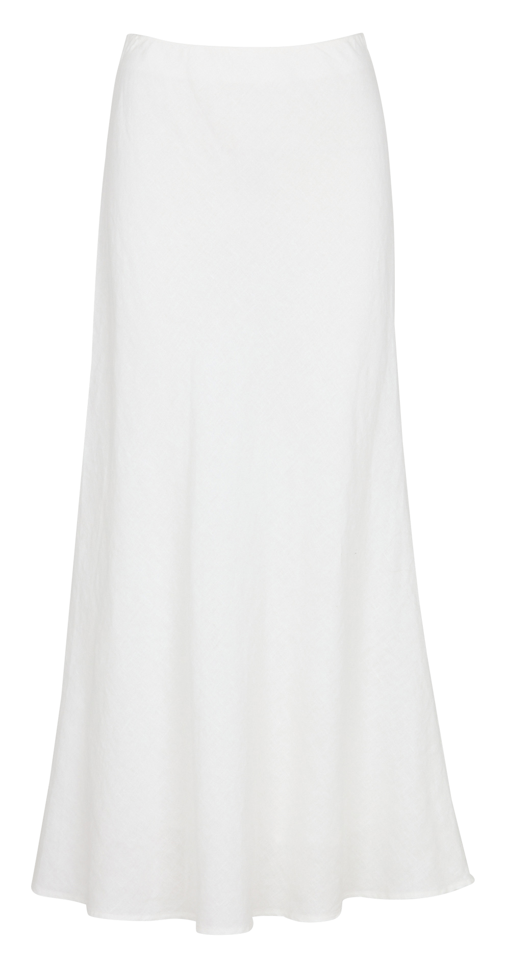 Lange uitlopende linnen rok JC SOPHIE Wit