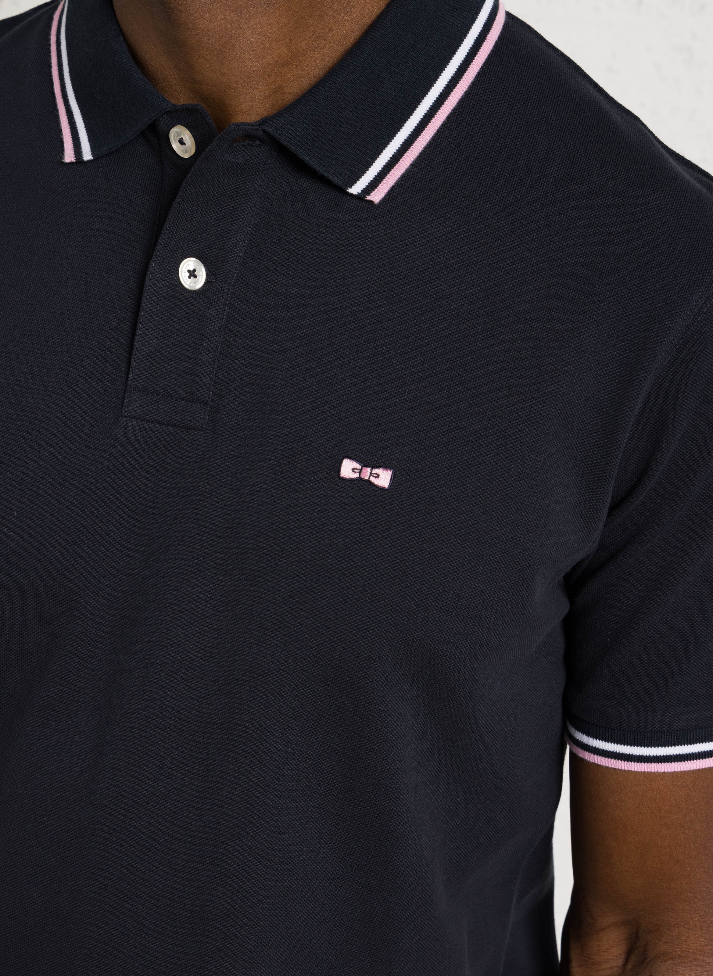 Polo droit en coton EDEN PARK Bleu
