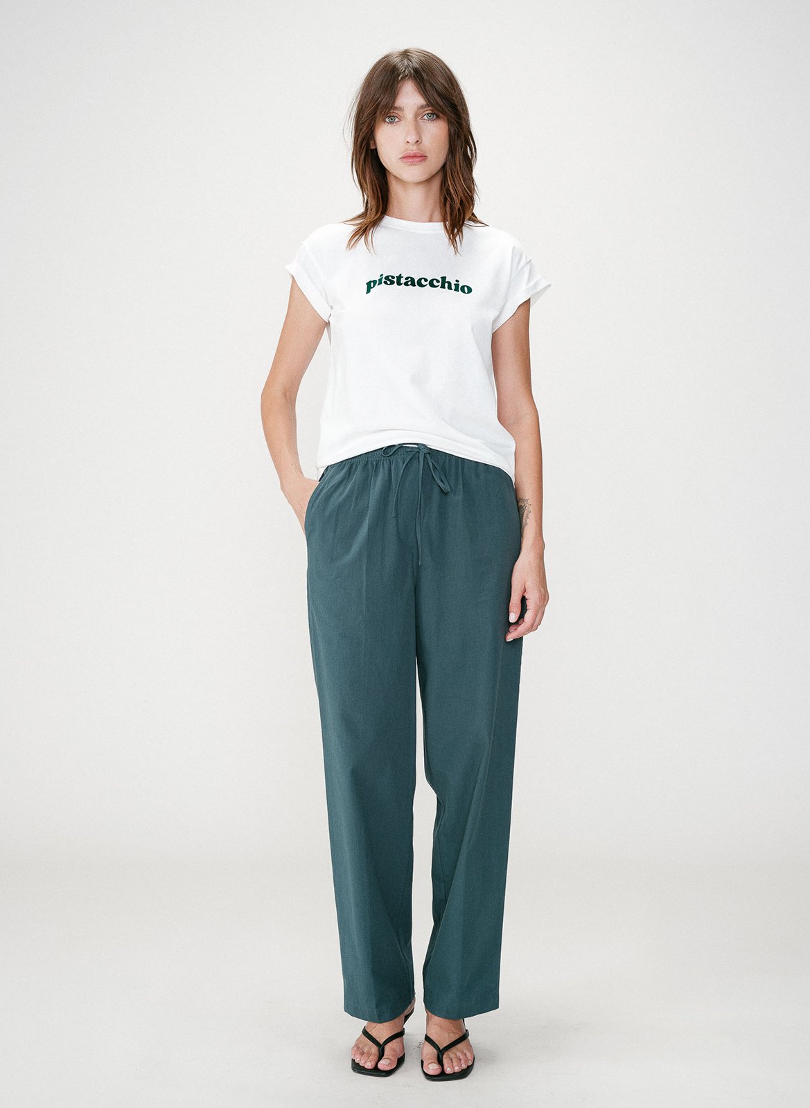 Tee-shirt imprimé col rond GRACE ET MILA Vert