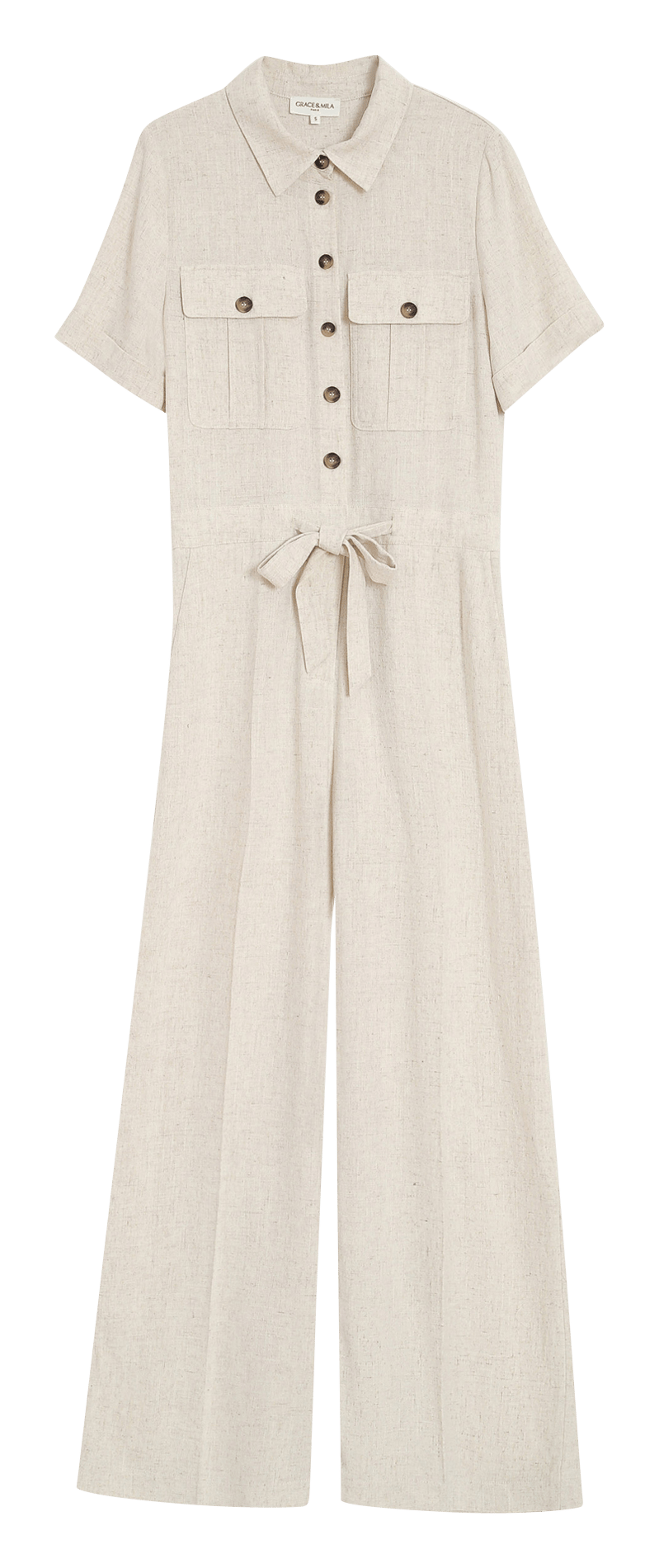 Kurzarm Einteiler GRACE ET MILA Beige