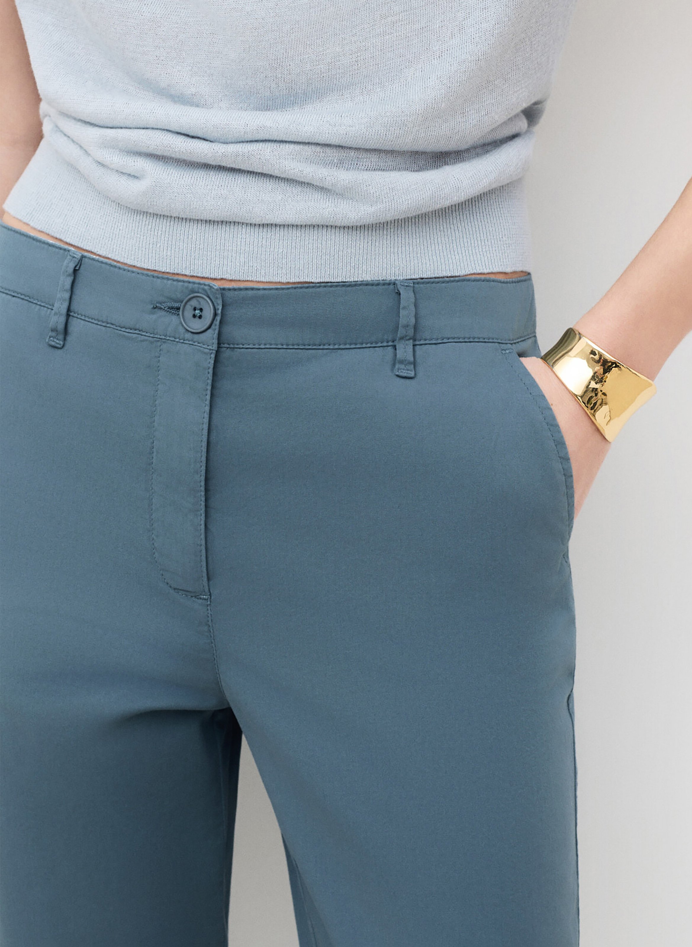 Chino - katoenblend CAROLL Groen