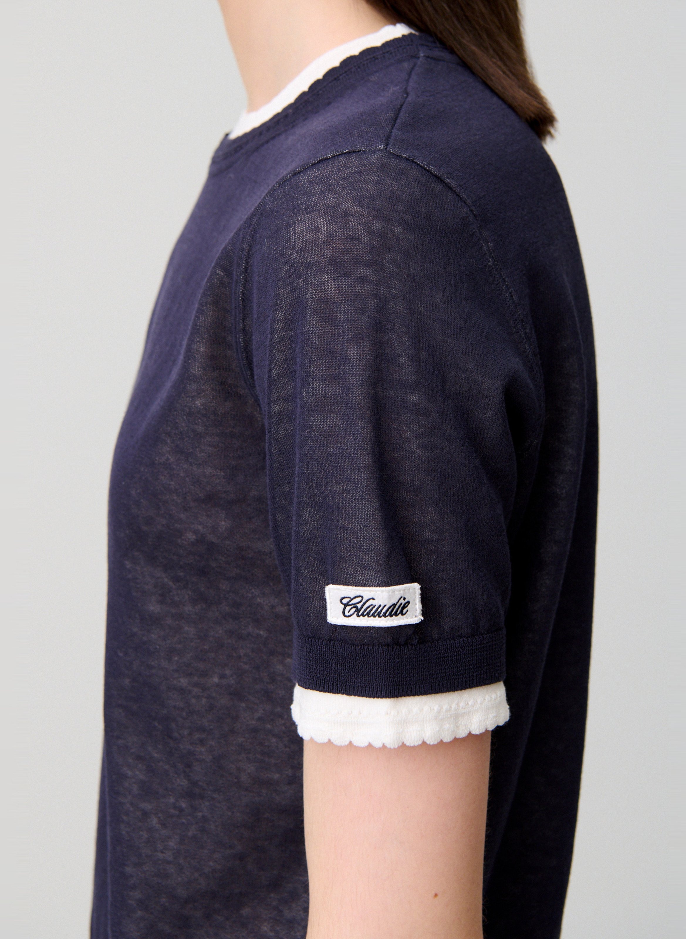 Rechte trui | katoenblend CLAUDIE PIERLOT Zwart