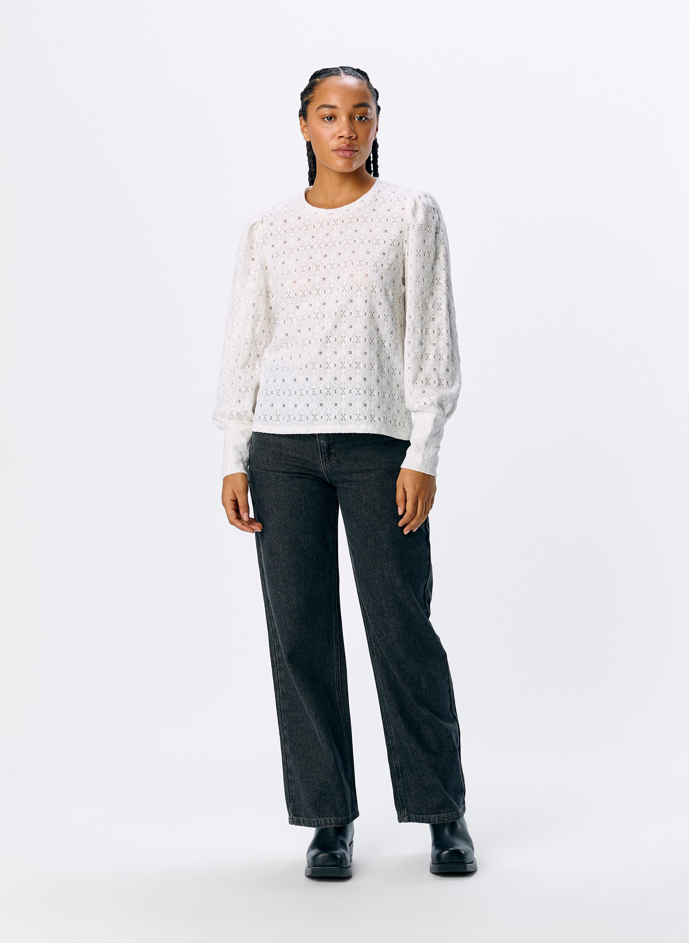 Top oversize col rond OBJECT Beige