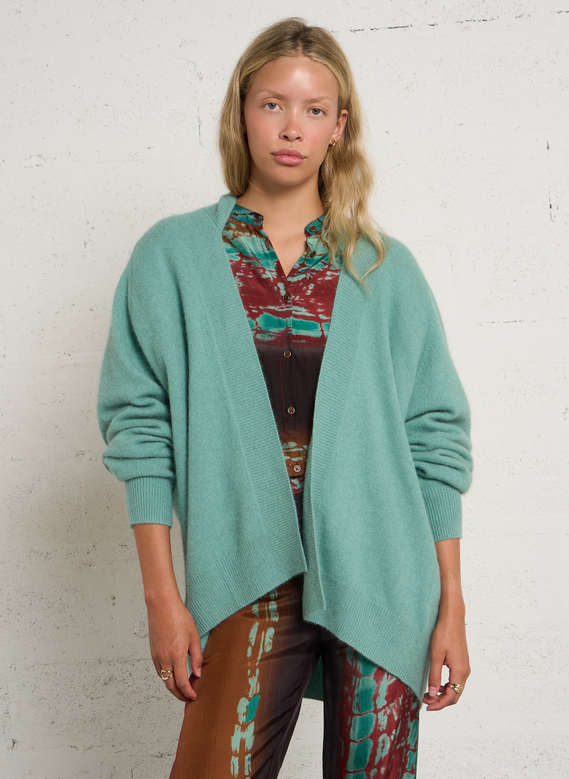 Oversized vest zonder sluiting MES DEMOISELLES Groen