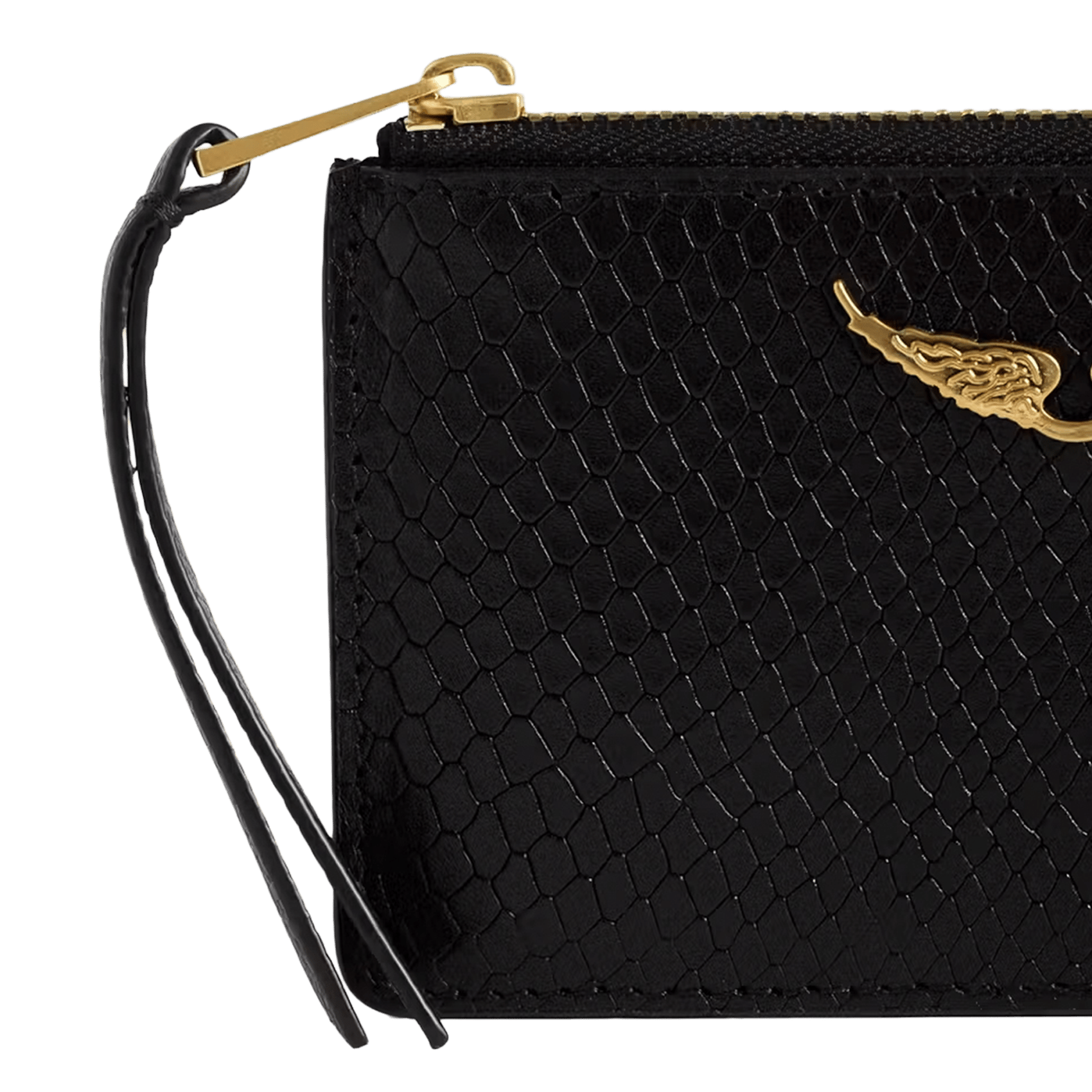 Portefeuilles en cuir effet python ZADIG&VOLTAIRE Noir