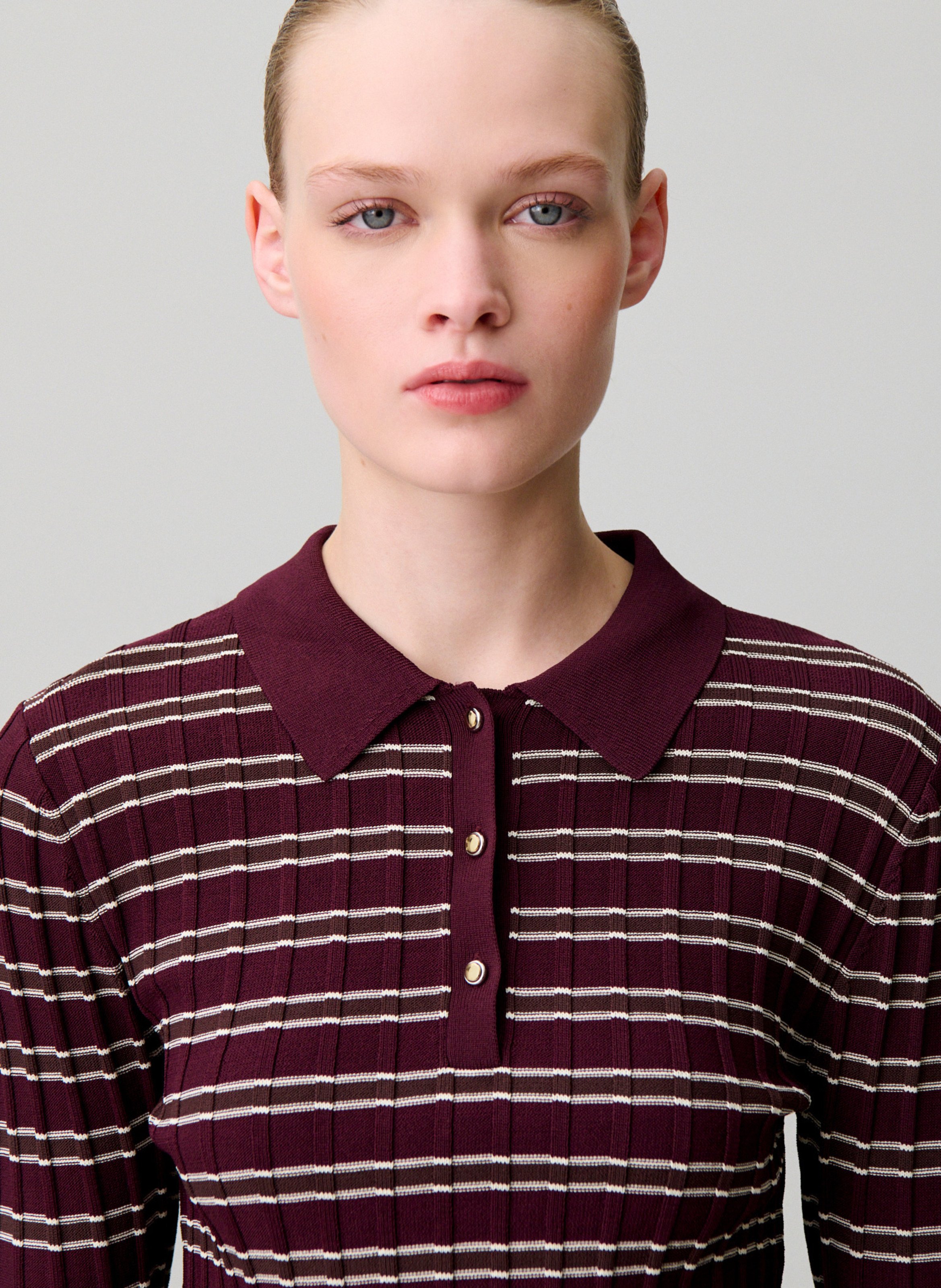 Pull col polo CLAUDIE PIERLOT Multicolore
