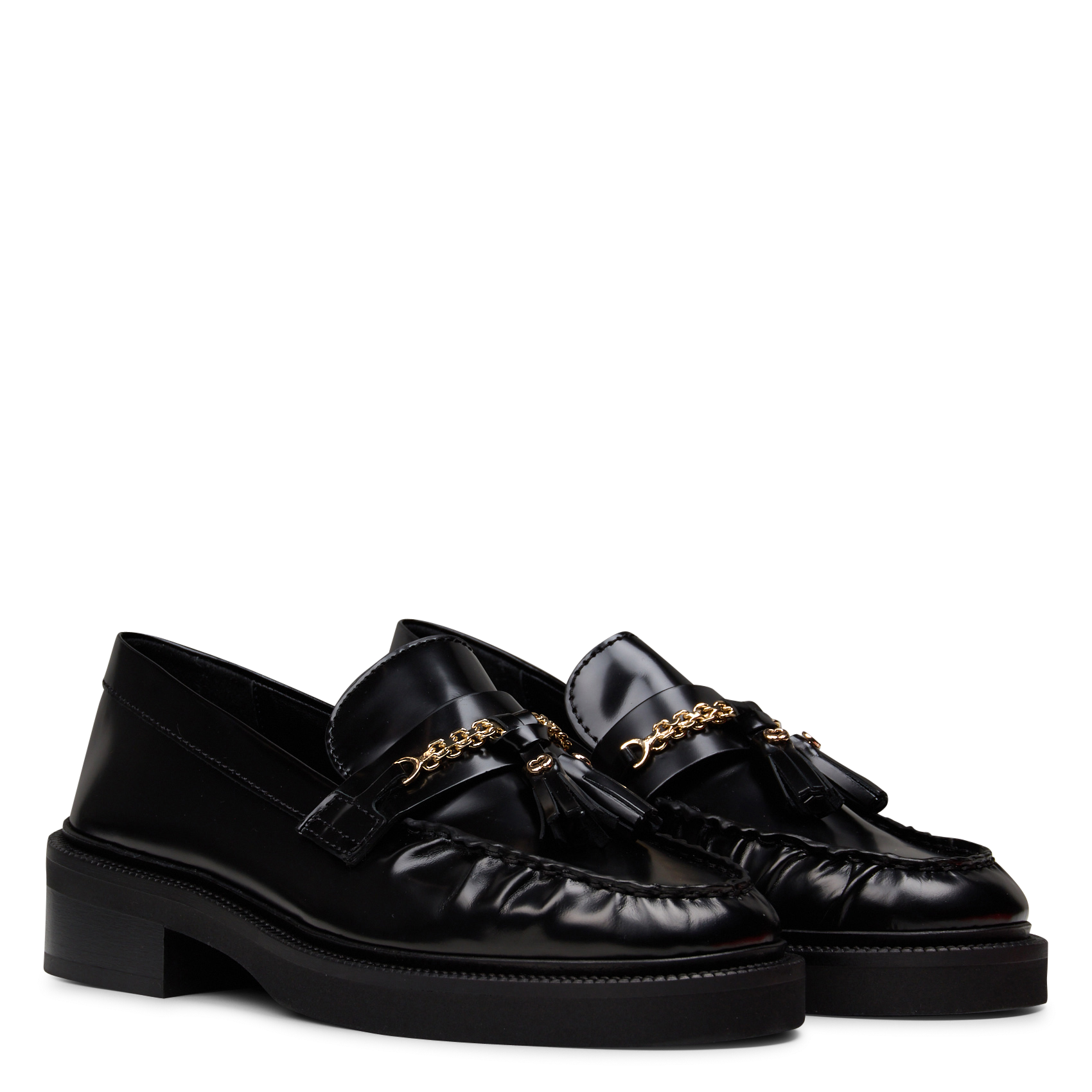 Leather loafers MAJE Black
