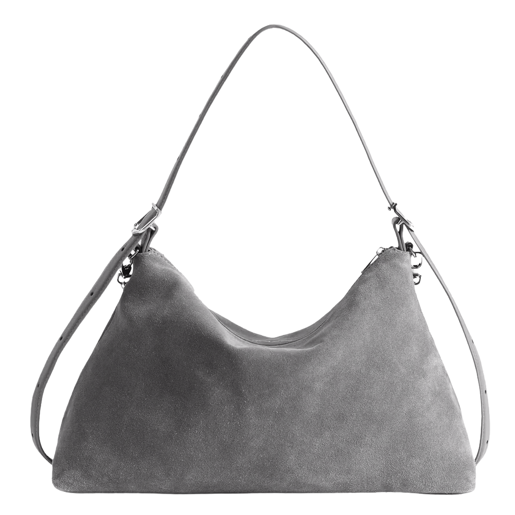 Leren schoudertas ZADIG&VOLTAIRE Grijs