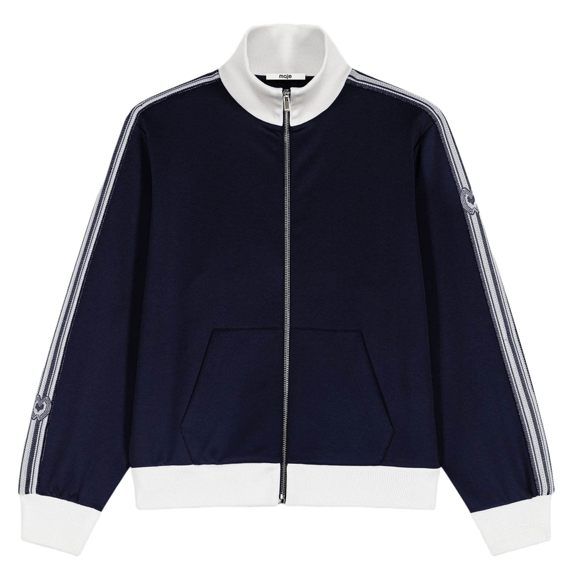 Sweat droit col montant MAJE Bleu