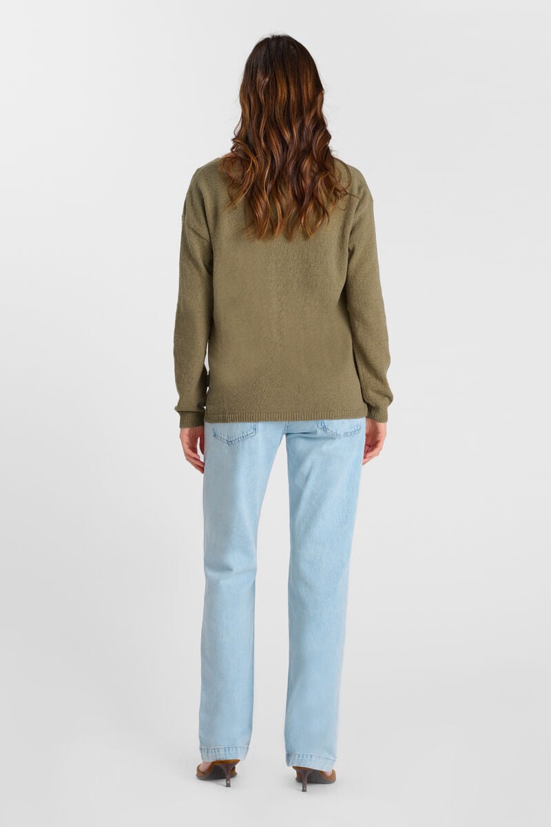 V-neck sweater LE TEMPS DES CERISES Khaki