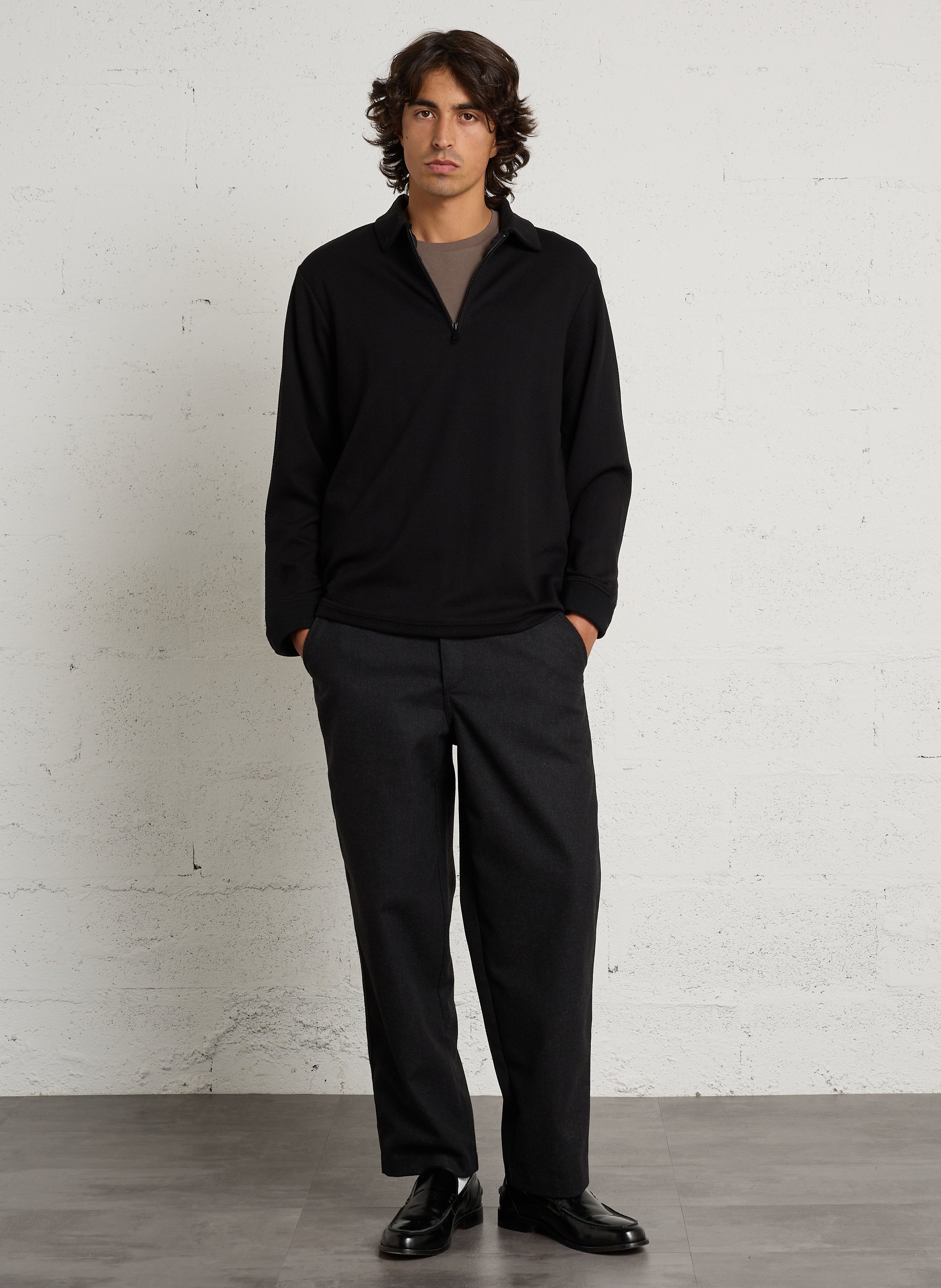 Pantalon droit uni FARAH Noir