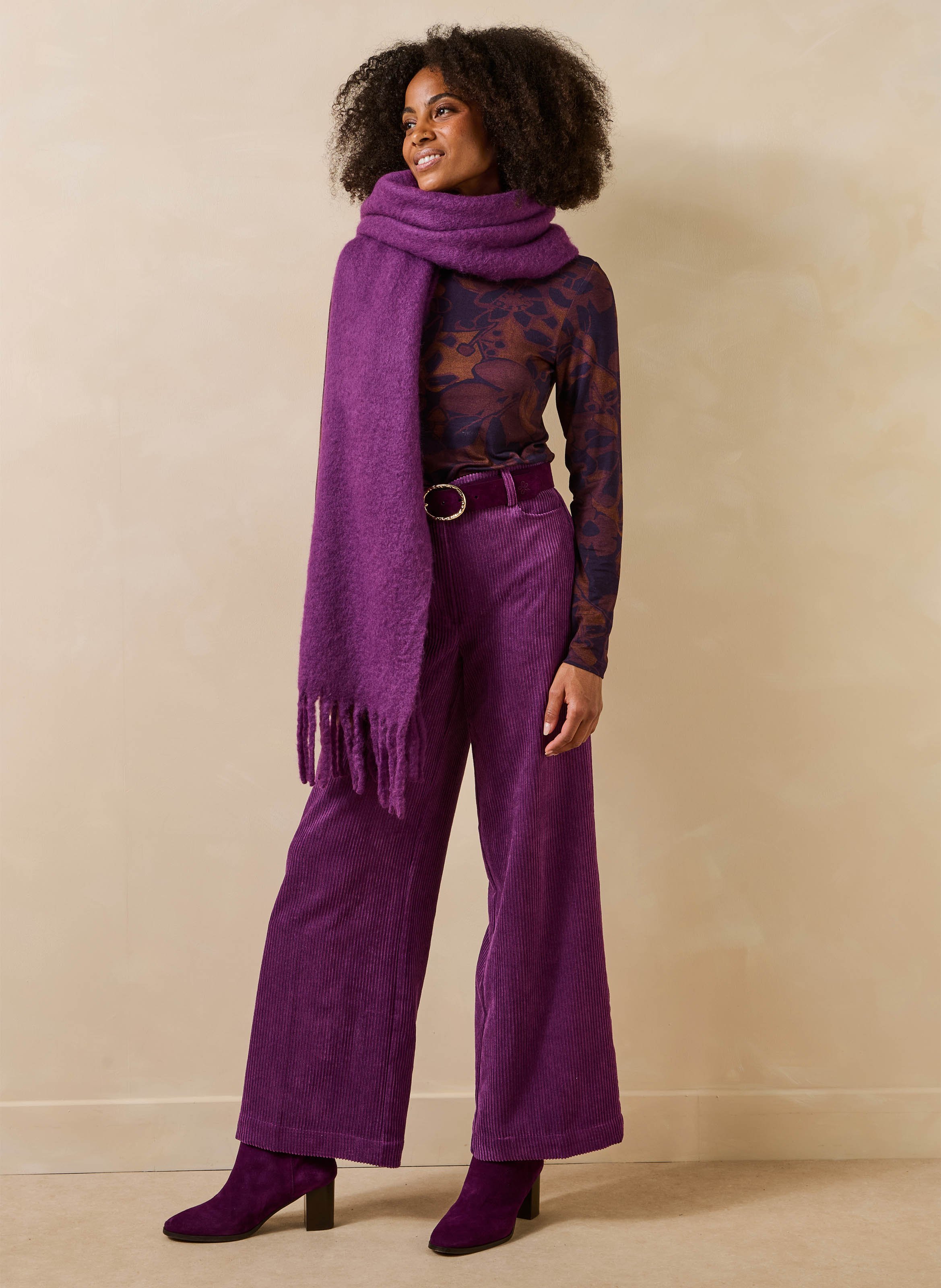 Echarpe LA FEE MARABOUTEE Violet