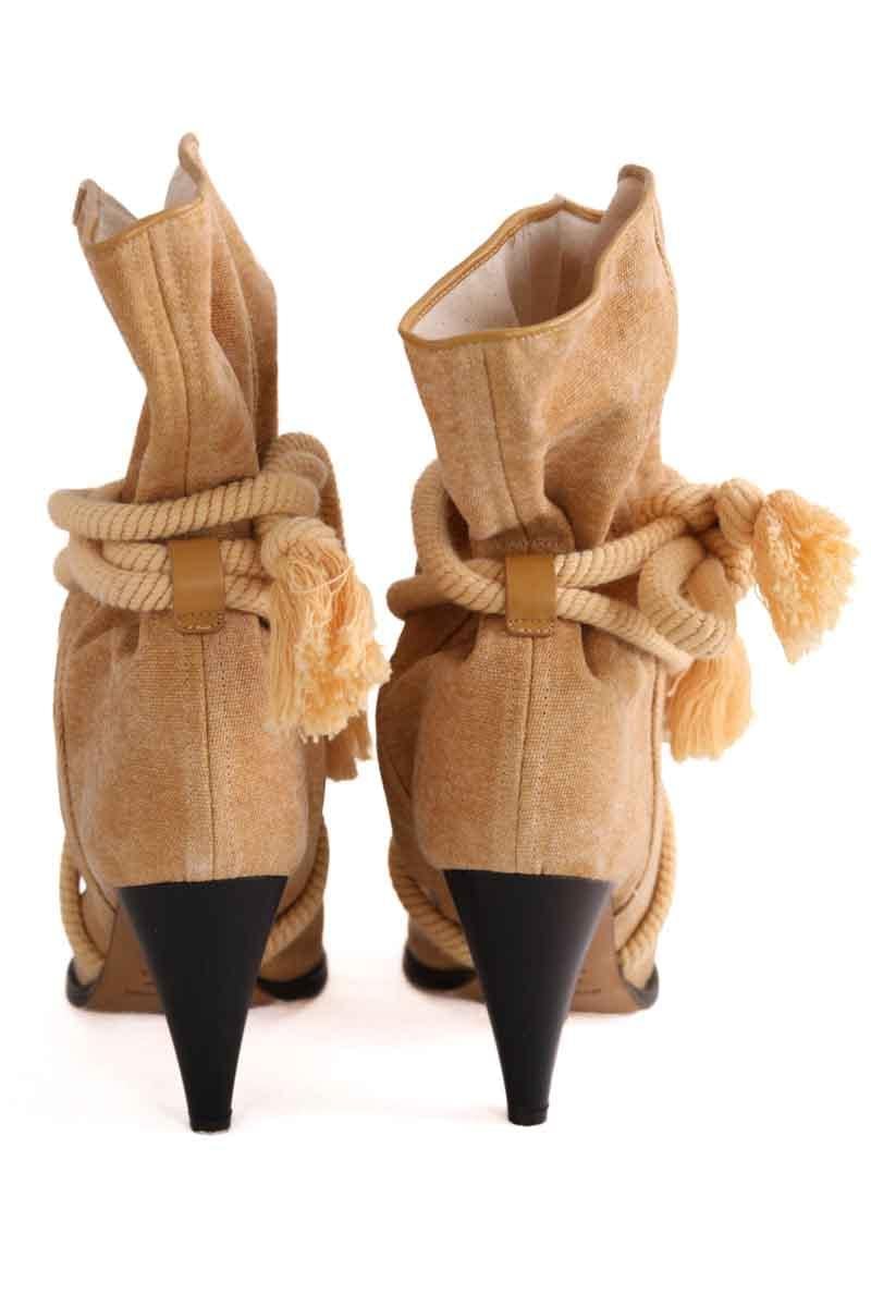 Lace-up ankle boots ISABEL MARANT - Seconde Main Yellow