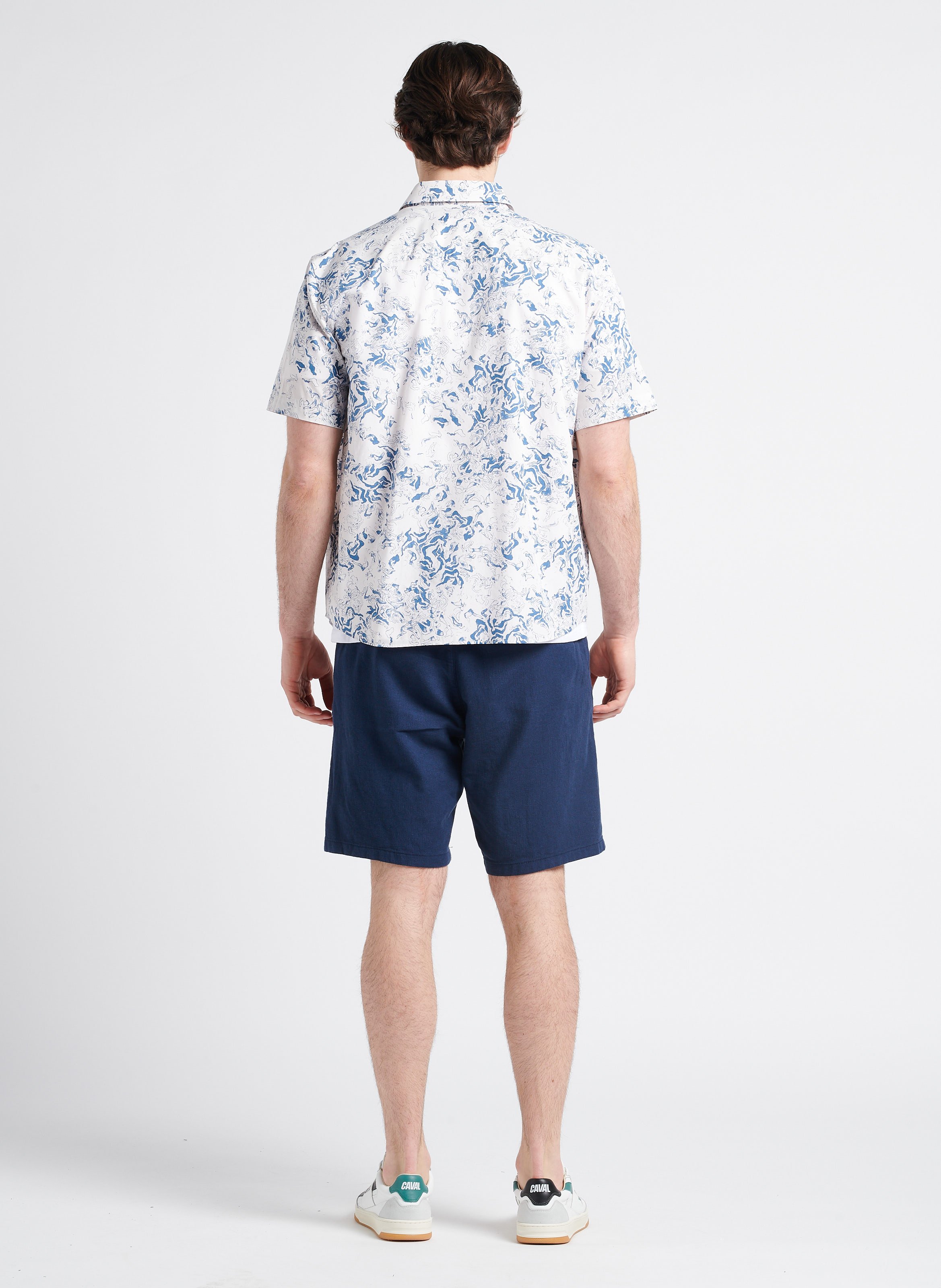 Shorts aus Biobaumwollmischung mit regulärer Passform Blau