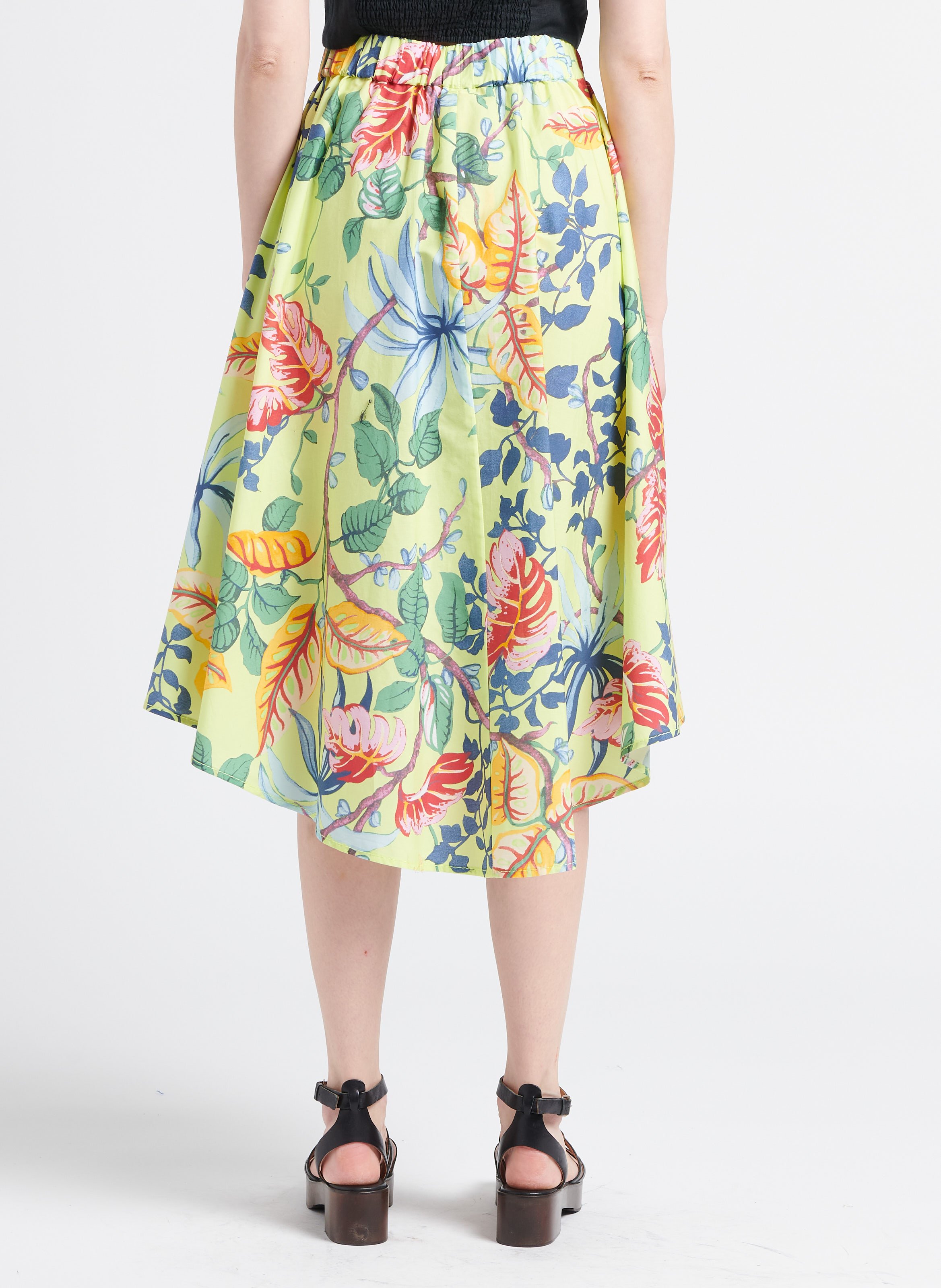 Jupe midi à imprimé en coton  MAX&Co. Multicolore