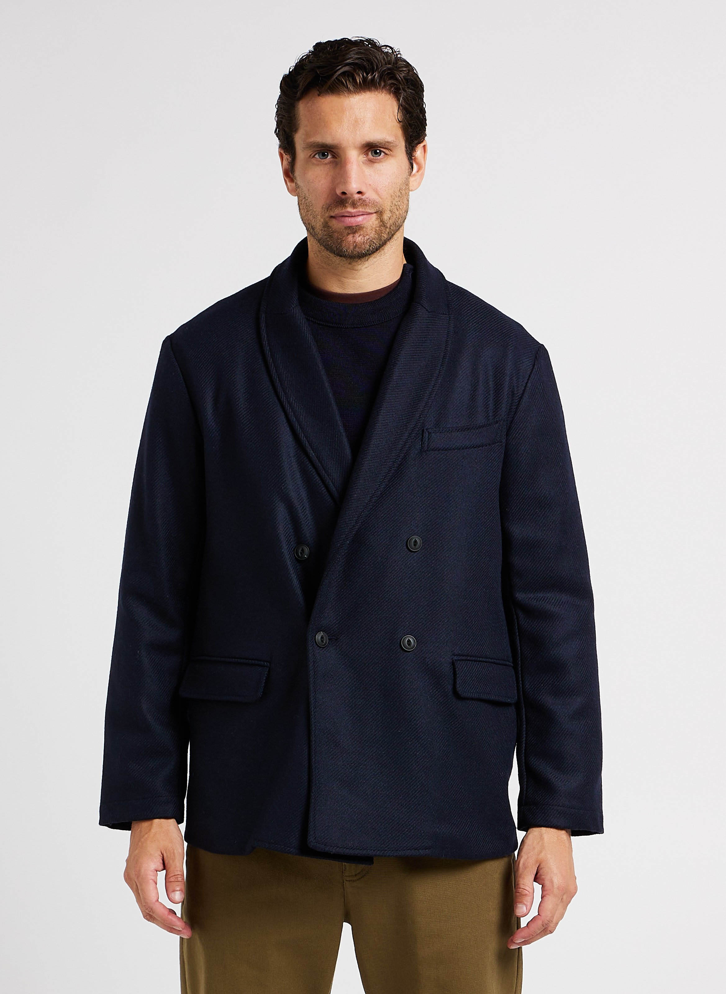 Mens shawl collar on sale jacket